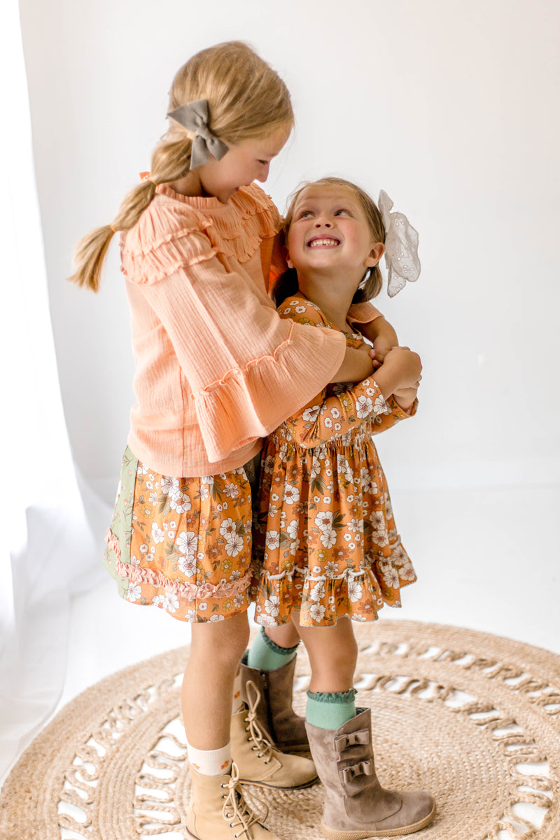 Floral Symphony Panel Skirt