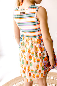 Under The Sun Panel Dress (Pre-Order)