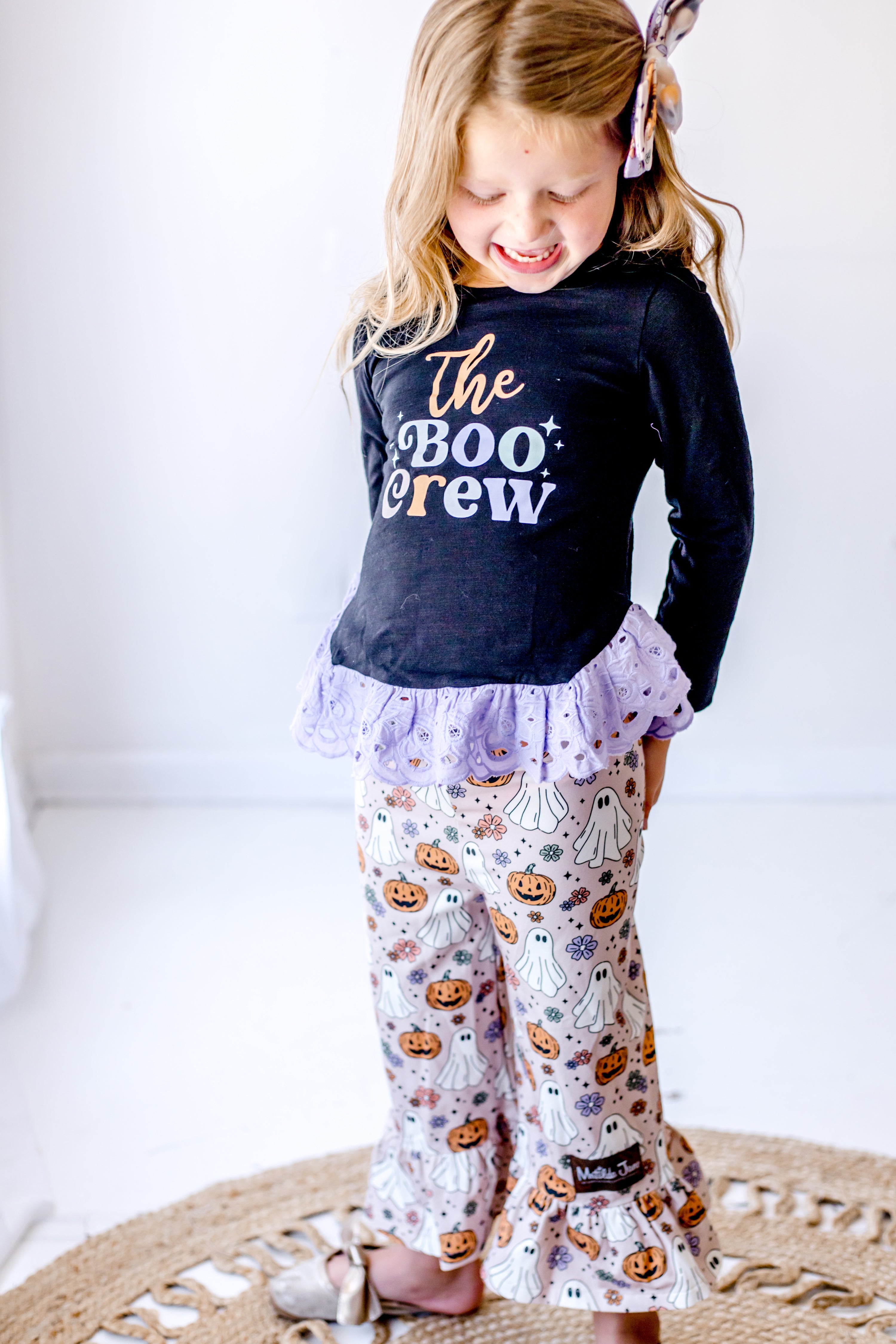 Boo Crew Ruffle Top