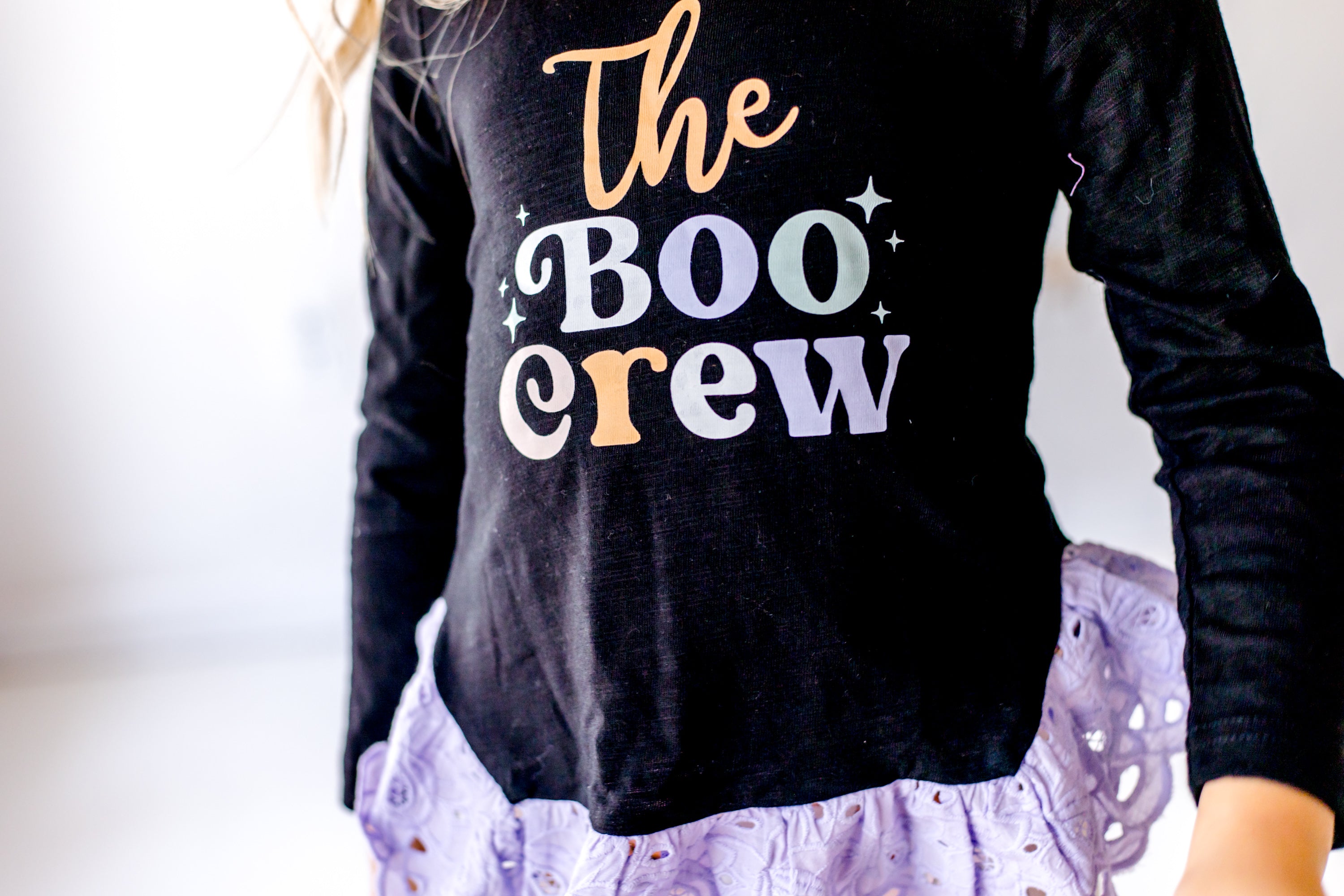 Boo Crew Ruffle Top