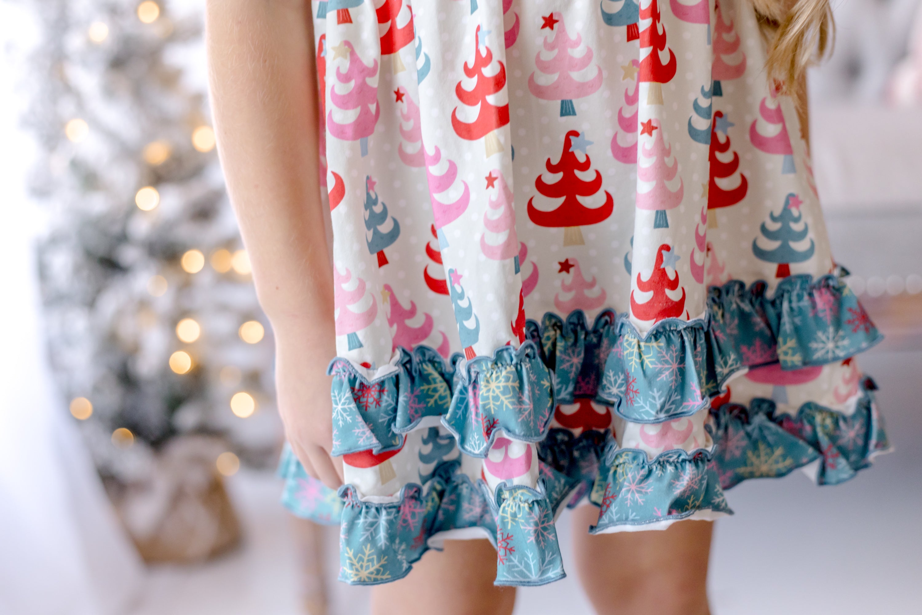 Twinkle Tree Treasures Ruffle Dress (Pre-Order)