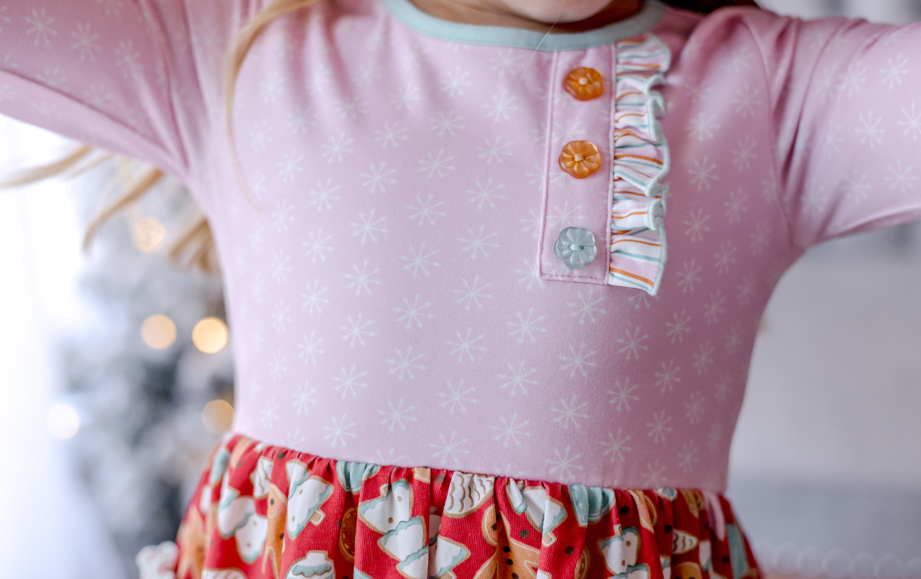 Merry Gingerbread Moments Button Dress (Pre-Order)