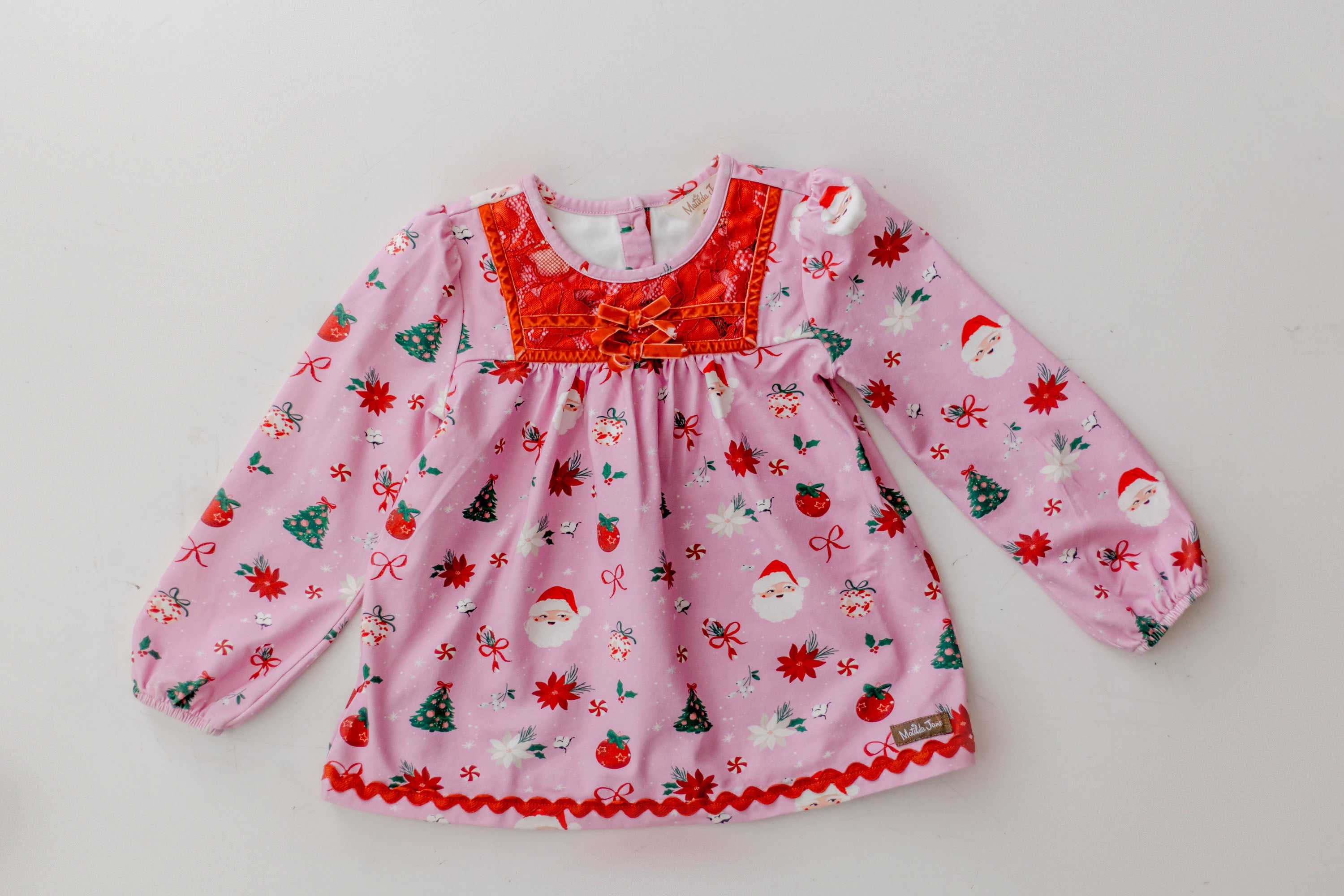 Rosy Cheeks & Jingles Lace Tunic (Pre-Order)