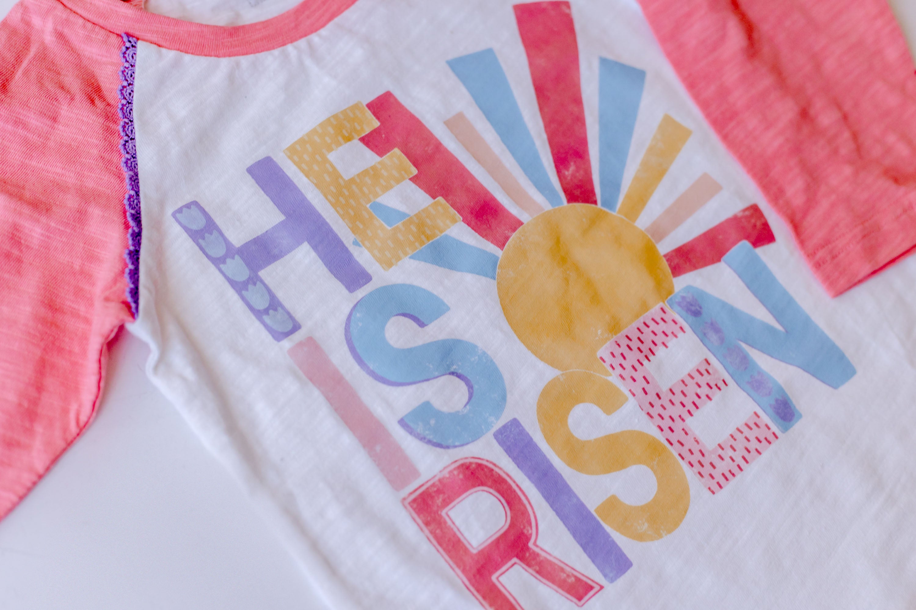 He Is Risen Raglan Top