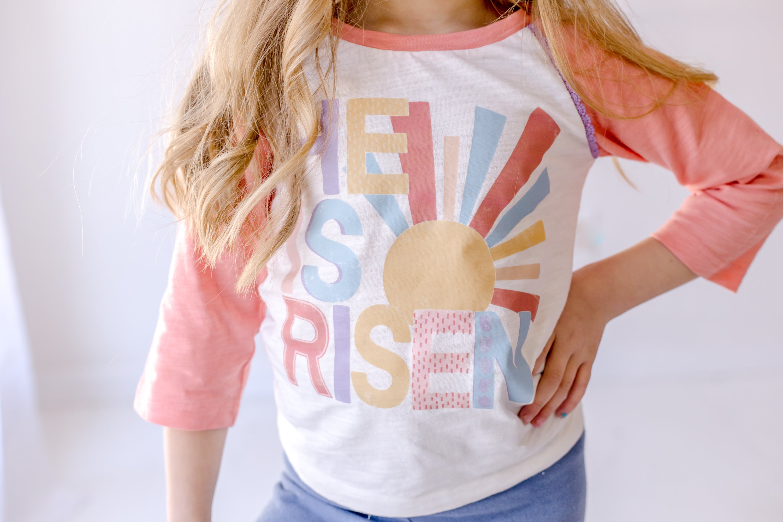 He Is Risen Raglan Top