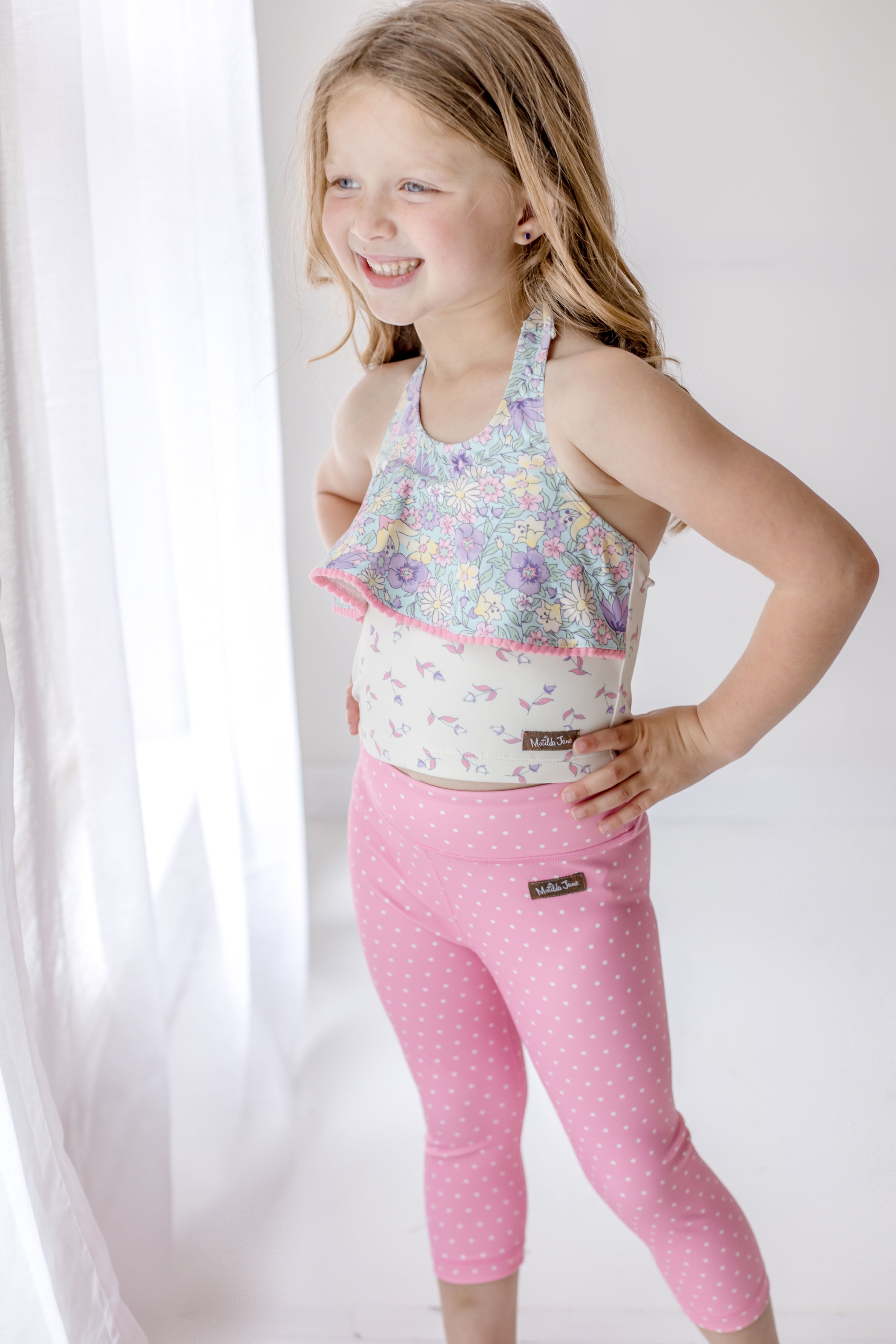 Pinkalicous Polka Party Active Capris (Runs Small)