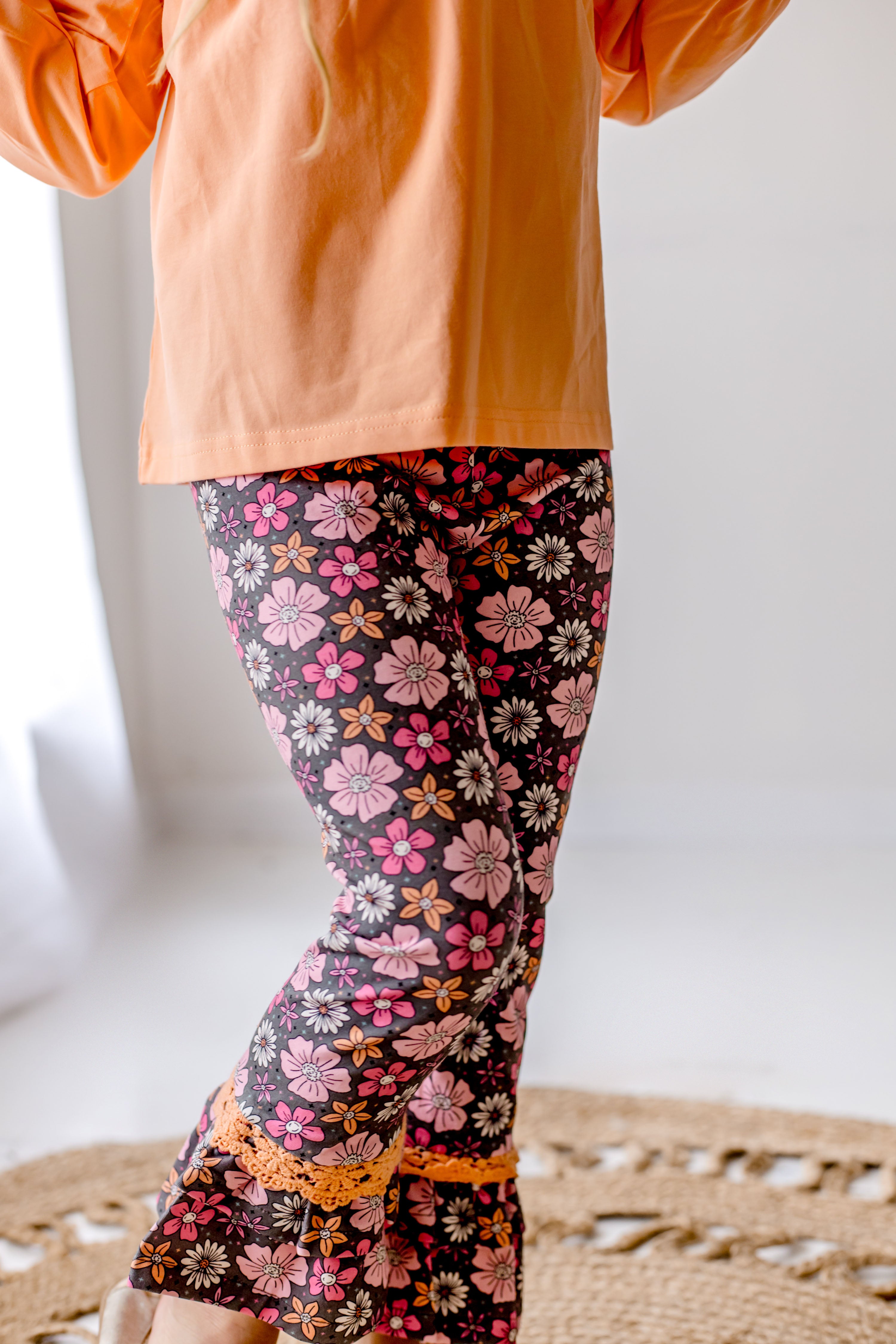 Big Ruffles Twilight Blossom Leggings