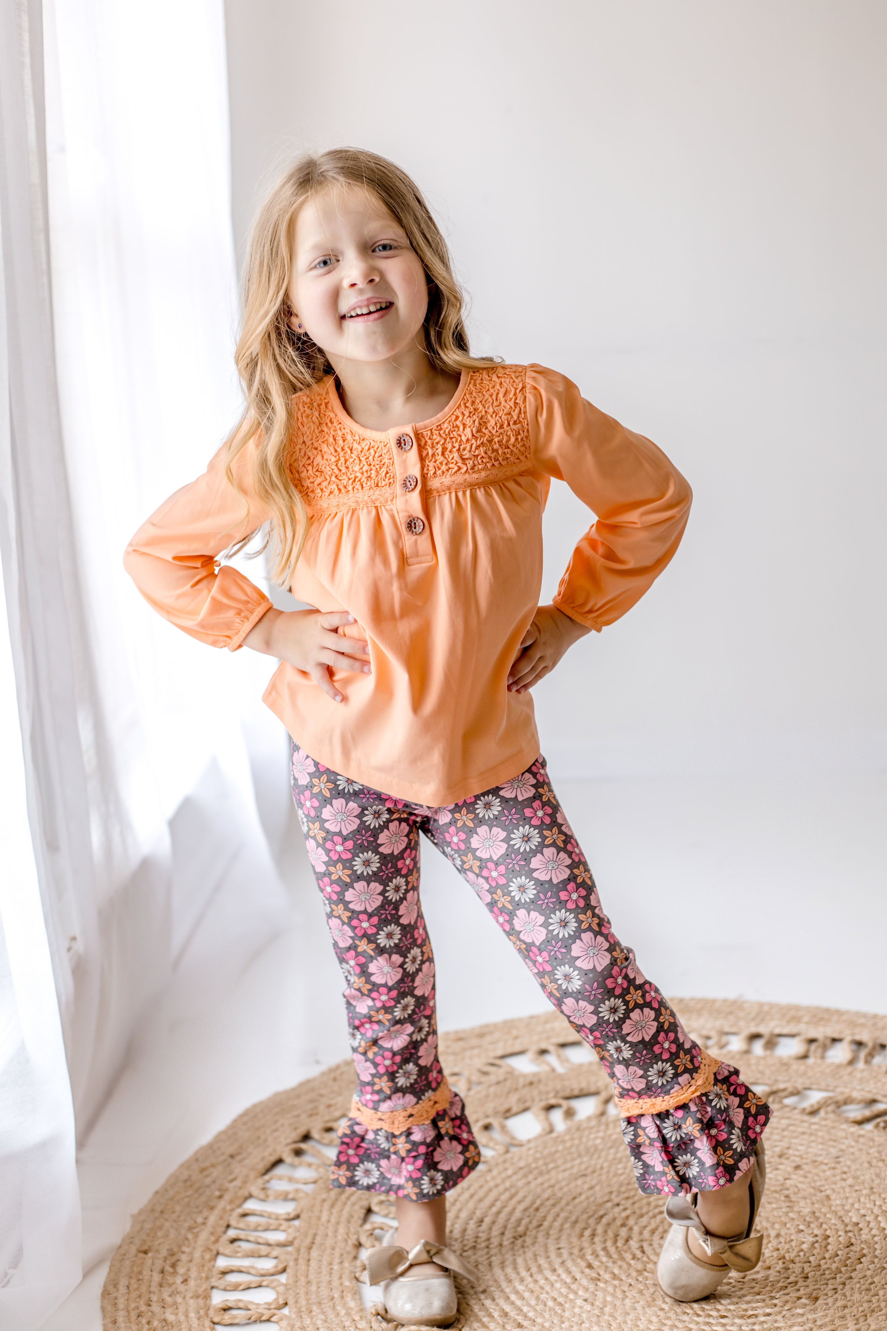 Big Ruffles Twilight Blossom Leggings