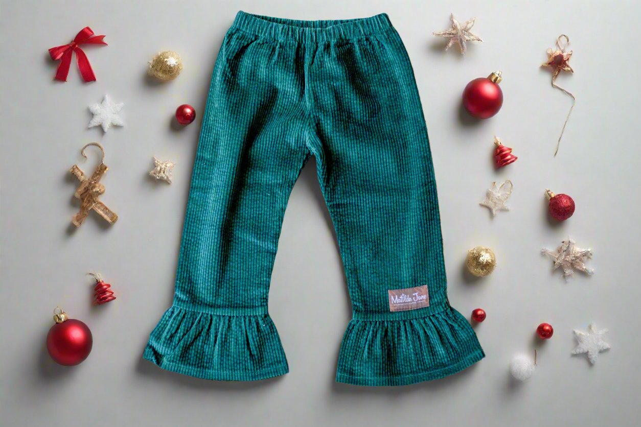 Emerald Eve Corduroy Big Ruffles (Pre-Order)