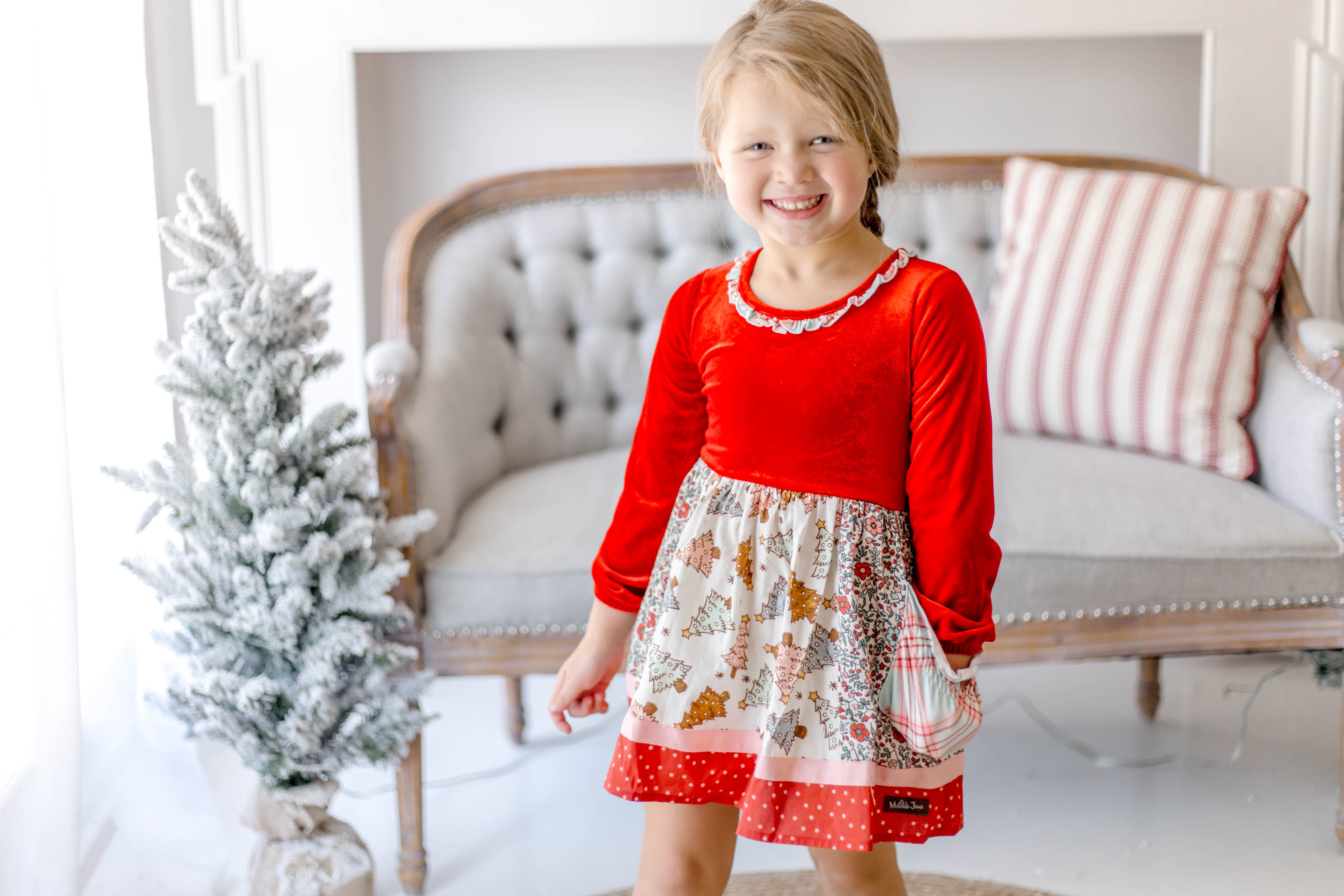 Snow Much Fun Velvet Dress