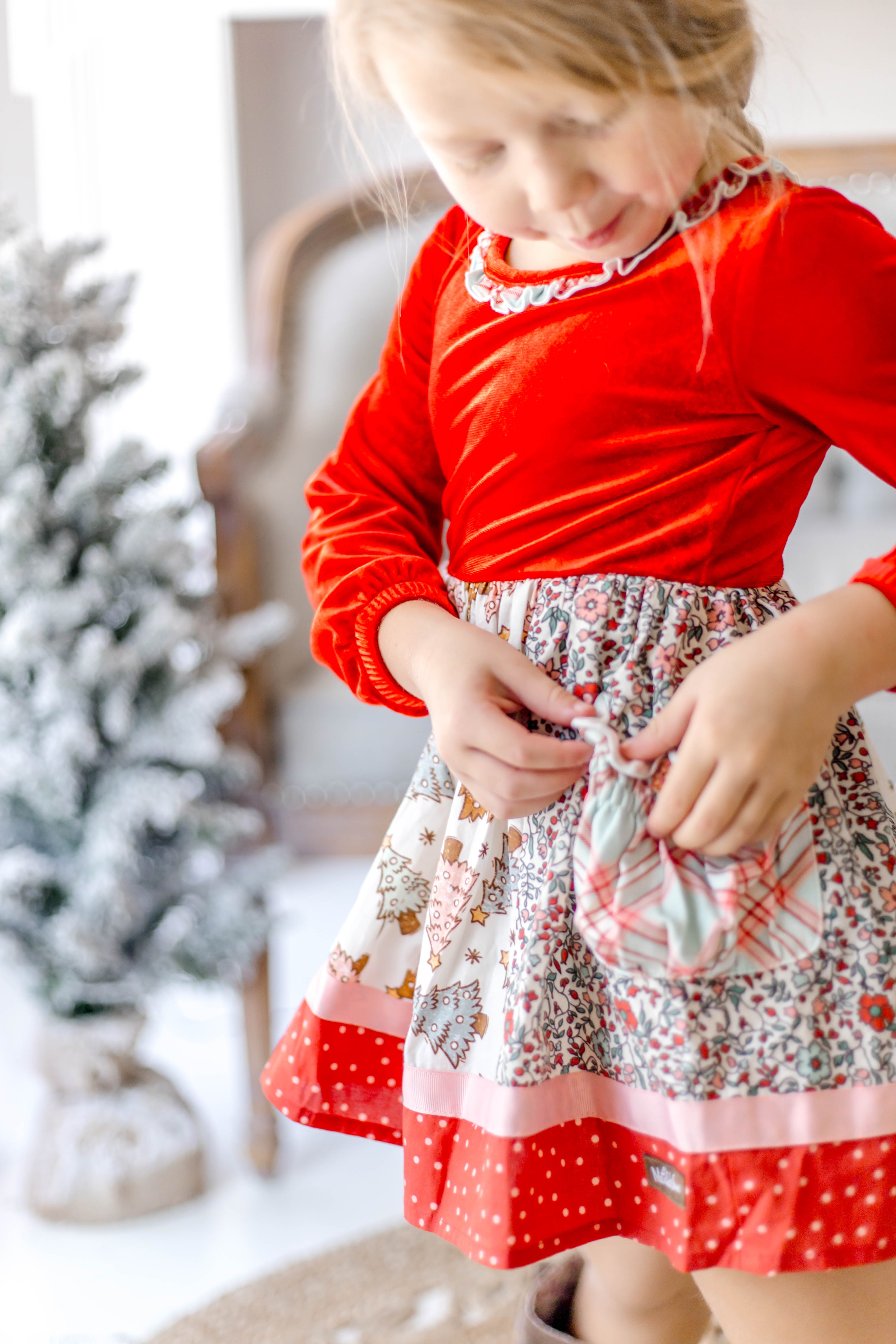 Snow Much Fun Velvet Dress