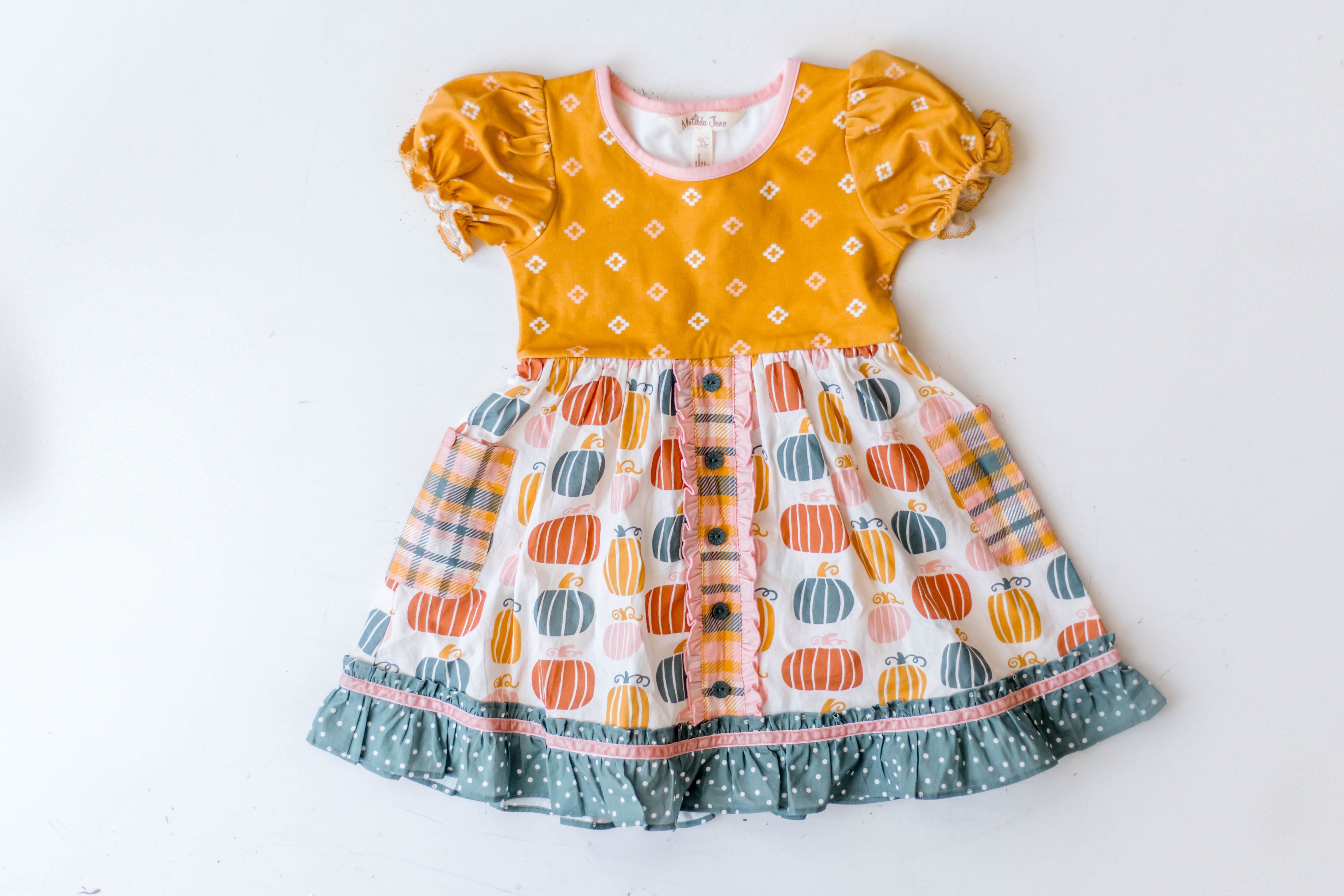 Little Pumpkin Jubilee Button Dress