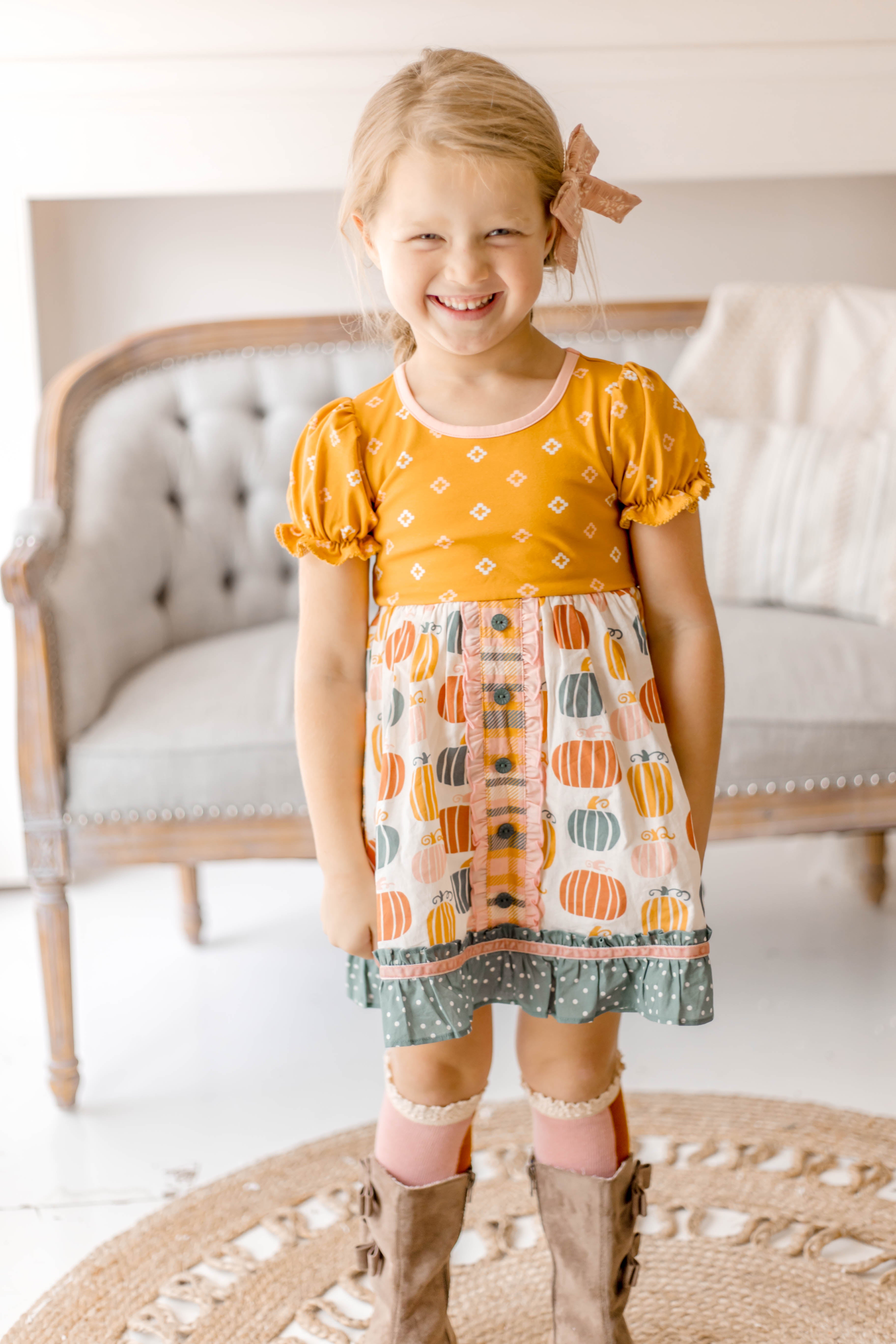 Little Pumpkin Jubilee Button Dress