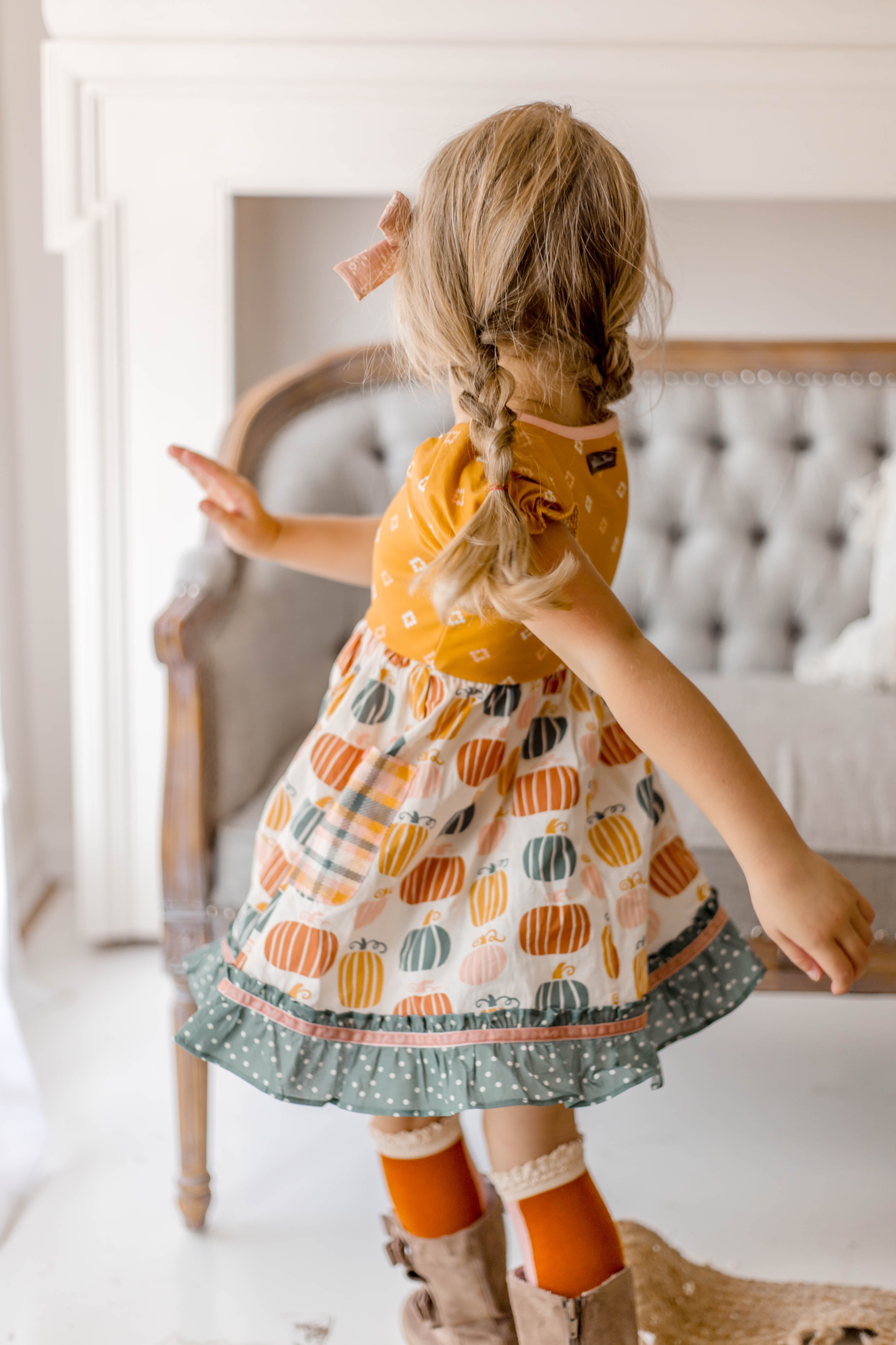 Little Pumpkin Jubilee Button Dress