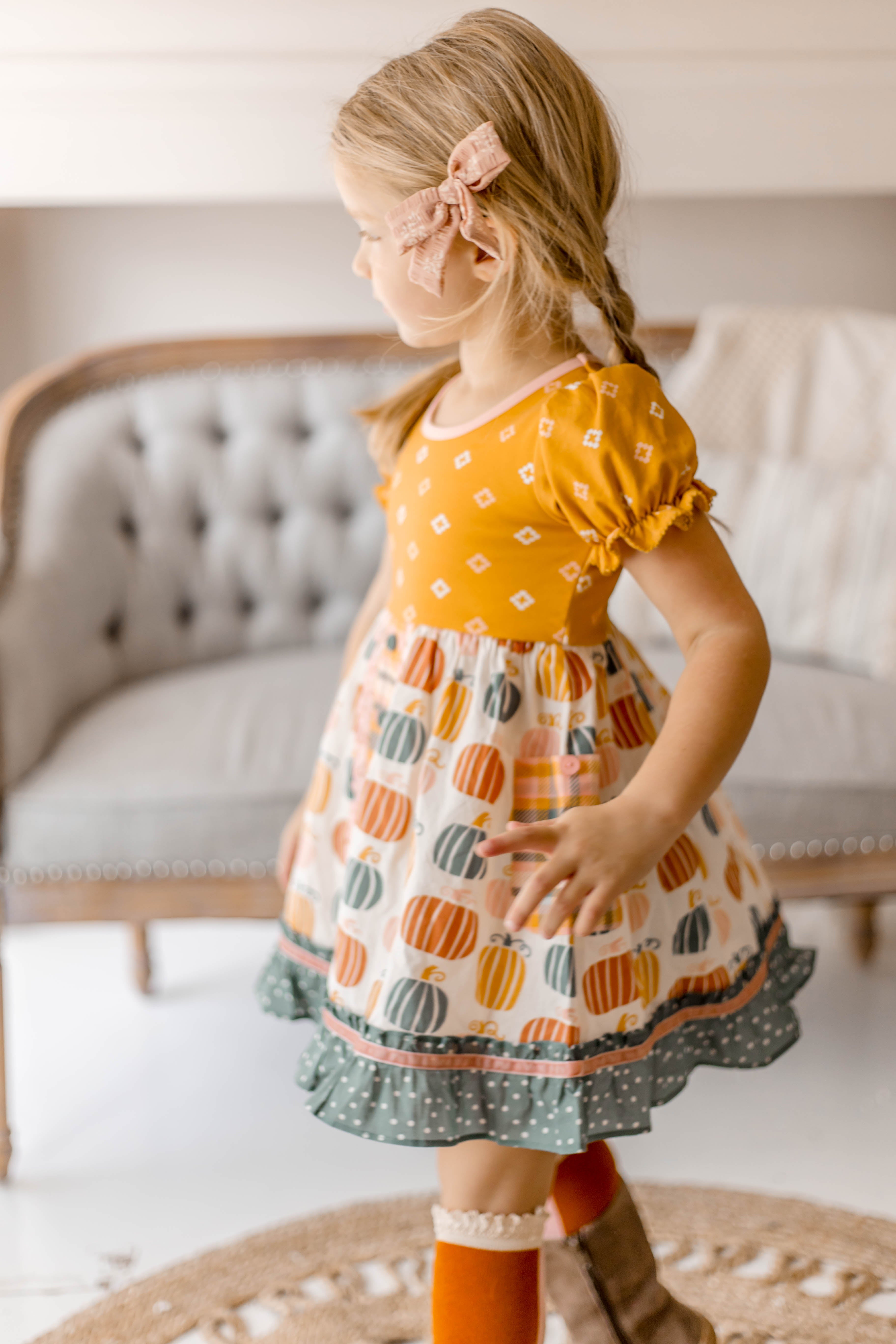 Little Pumpkin Jubilee Button Dress