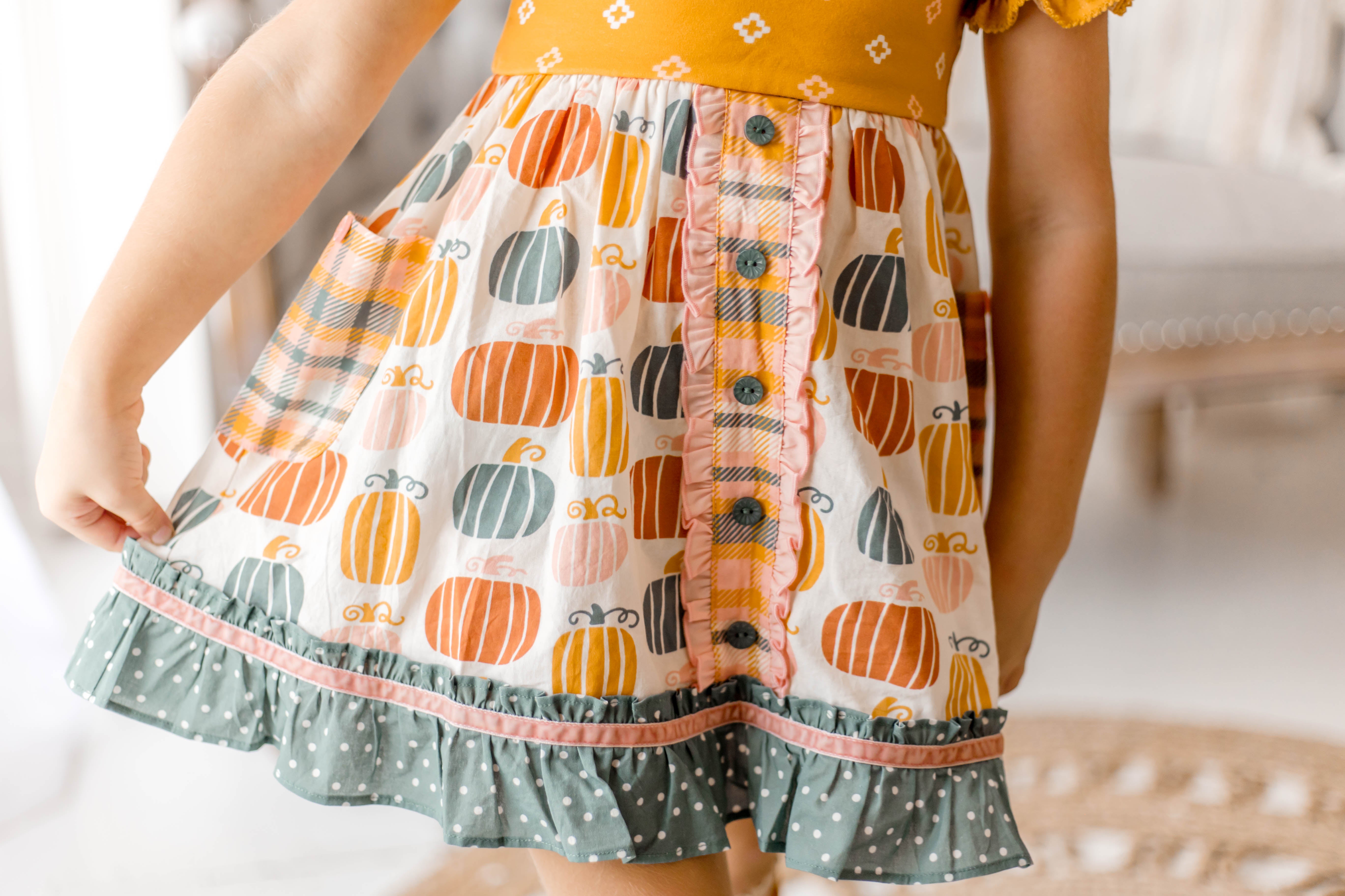 Little Pumpkin Jubilee Button Dress