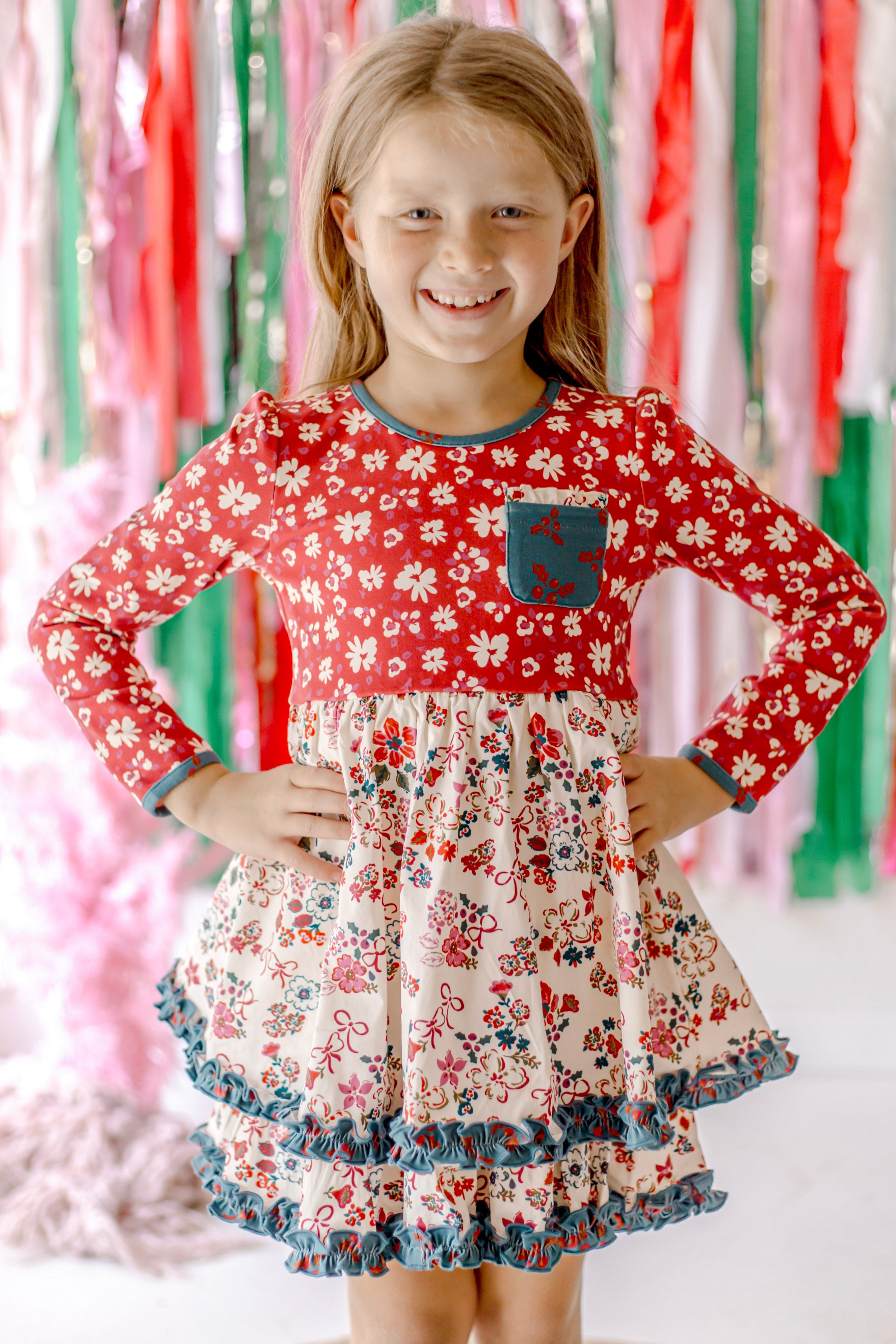 Tinselberry Lane Ruffle Dress (Pre-Order)