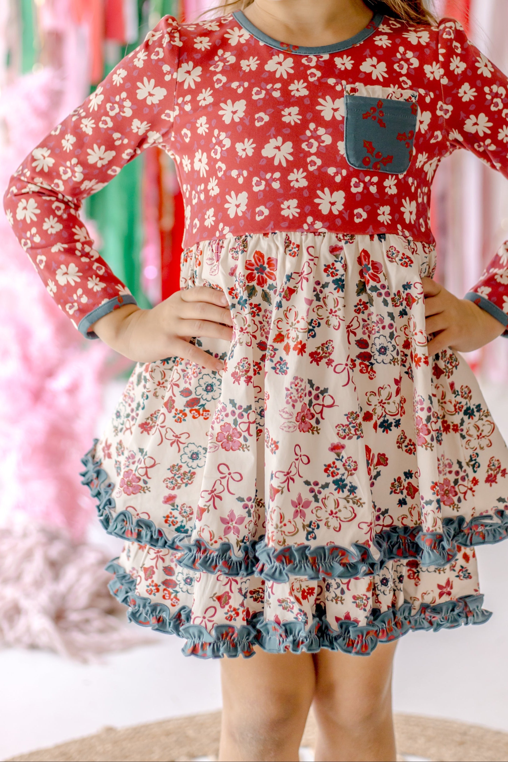 Tinselberry Lane Ruffle Dress (Pre-Order)