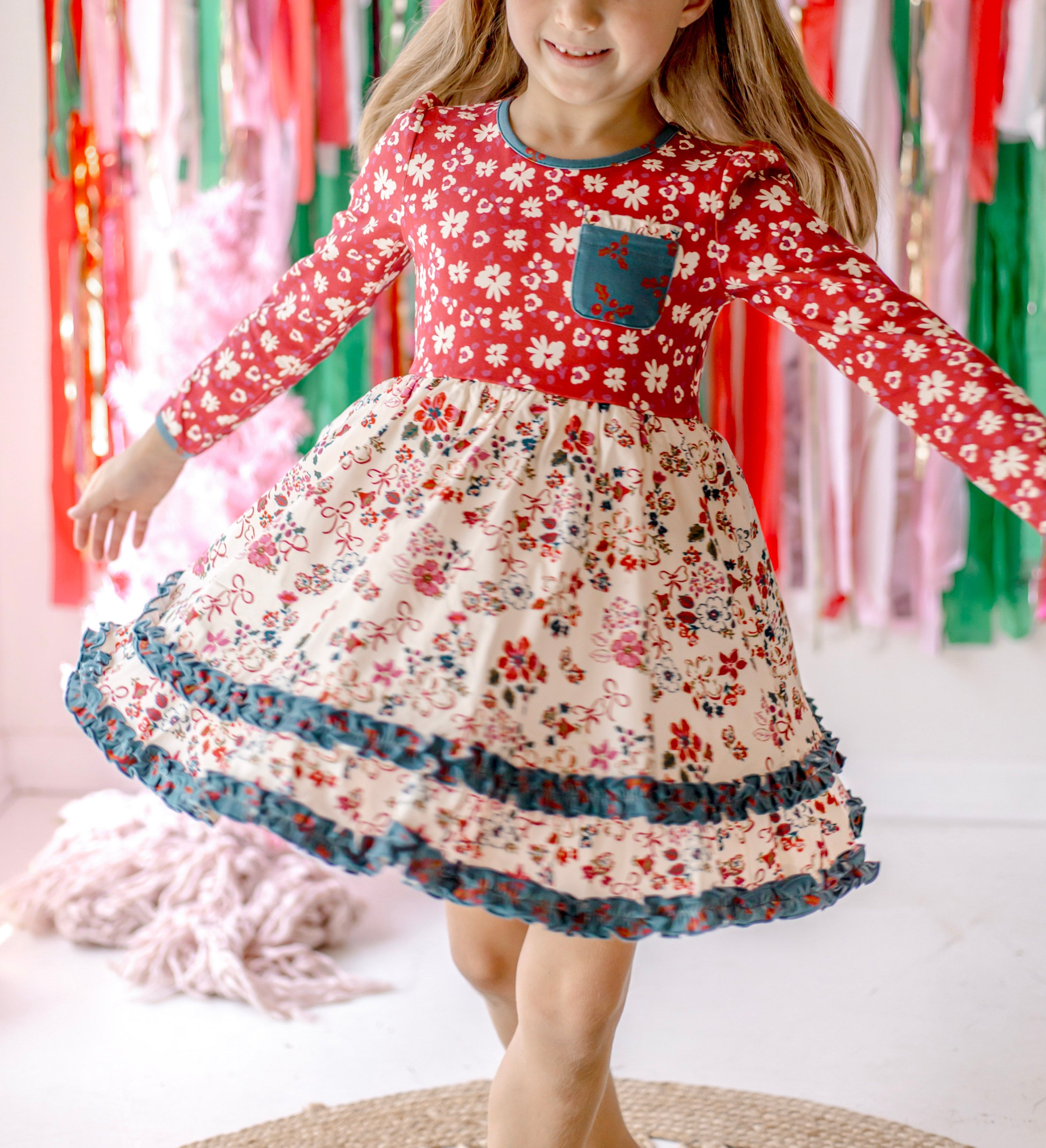 Tinselberry Lane Ruffle Dress (Pre-Order)