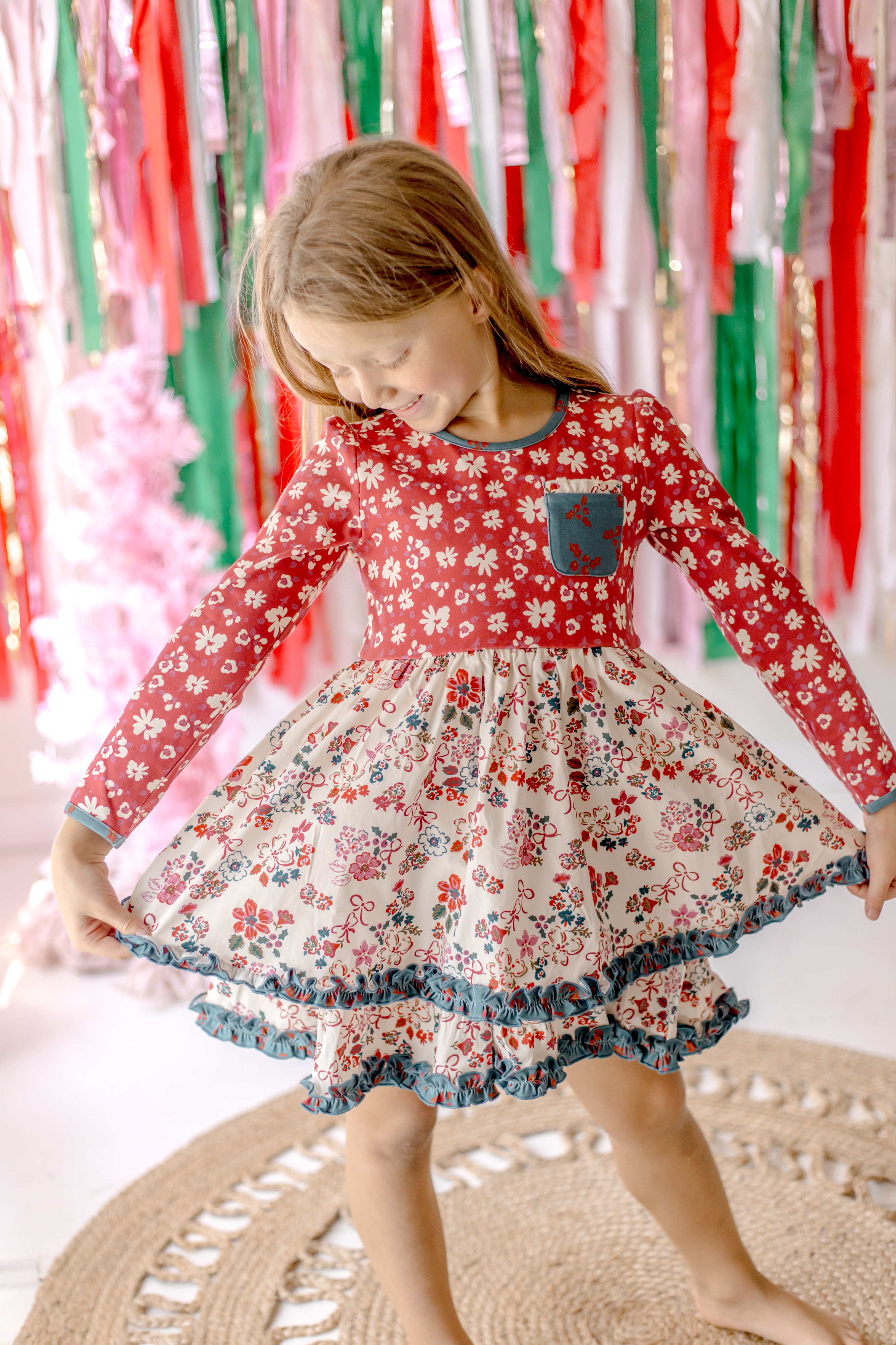 Tinselberry Lane Ruffle Dress (Pre-Order)