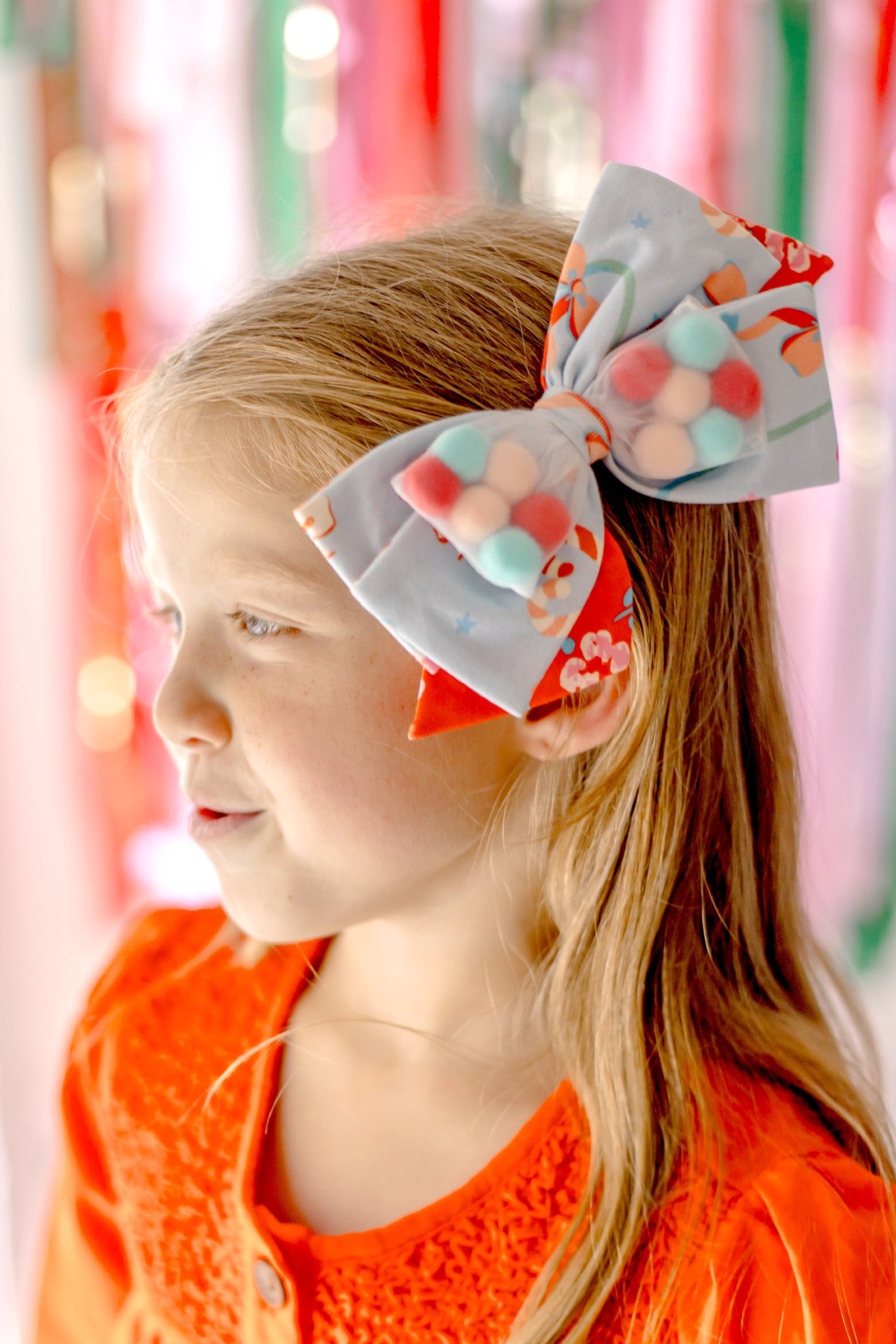 Candy Cane Lane Pom Pom Bow (Pre-Order)