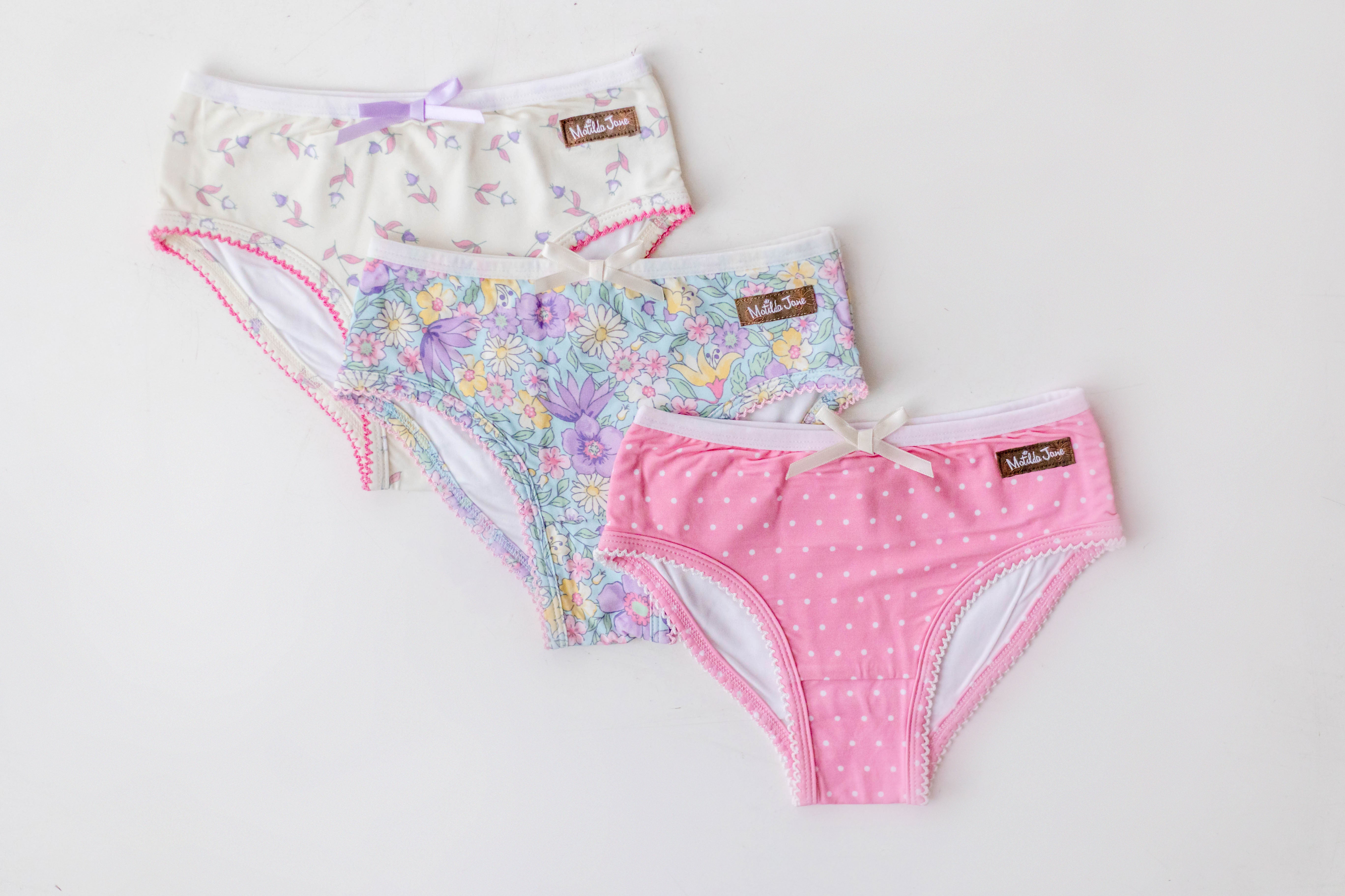 Girls Bikini Brief Underwear | Spring Fling (Set of 3)