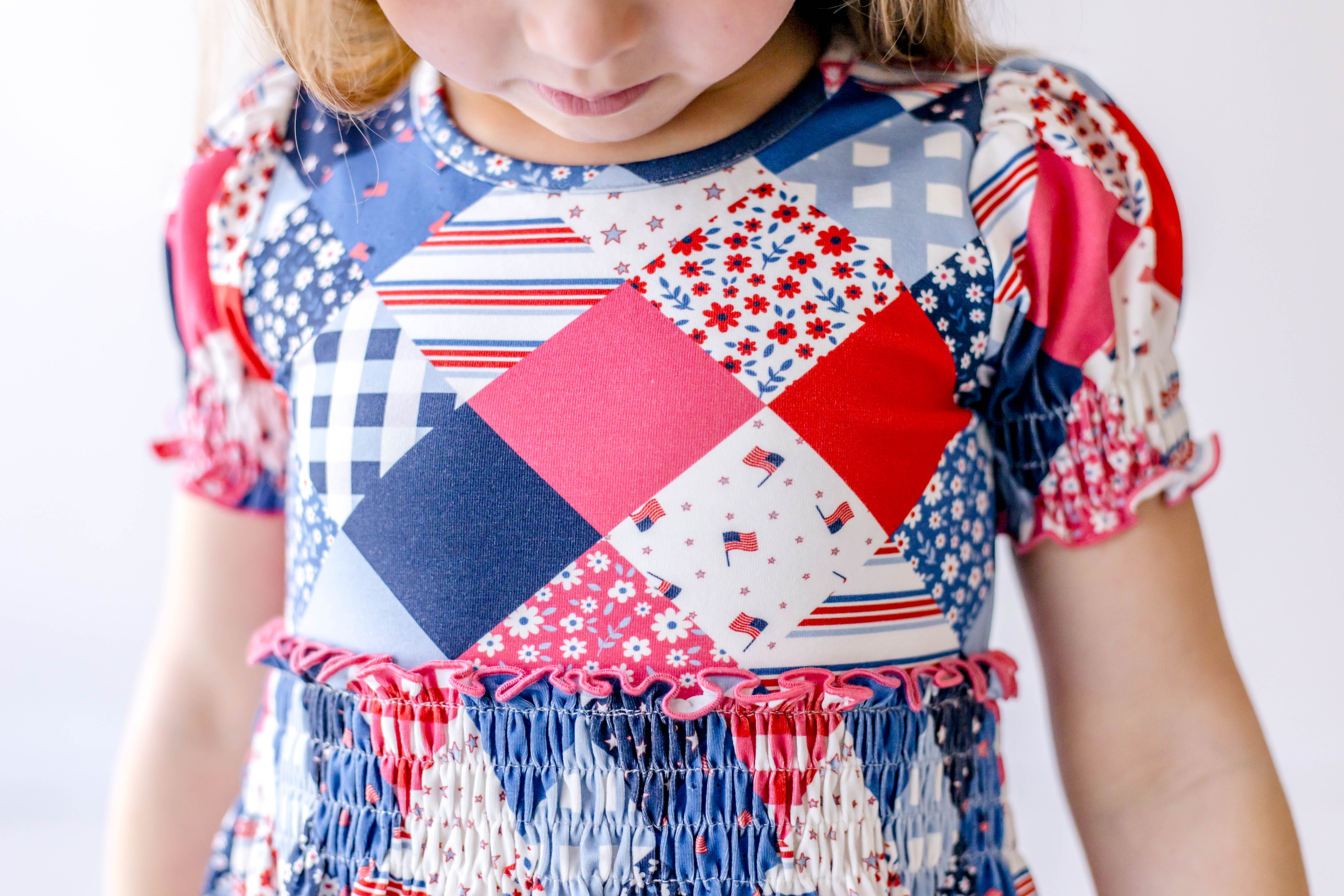 Stars And Stripes Stitched Lap Dress