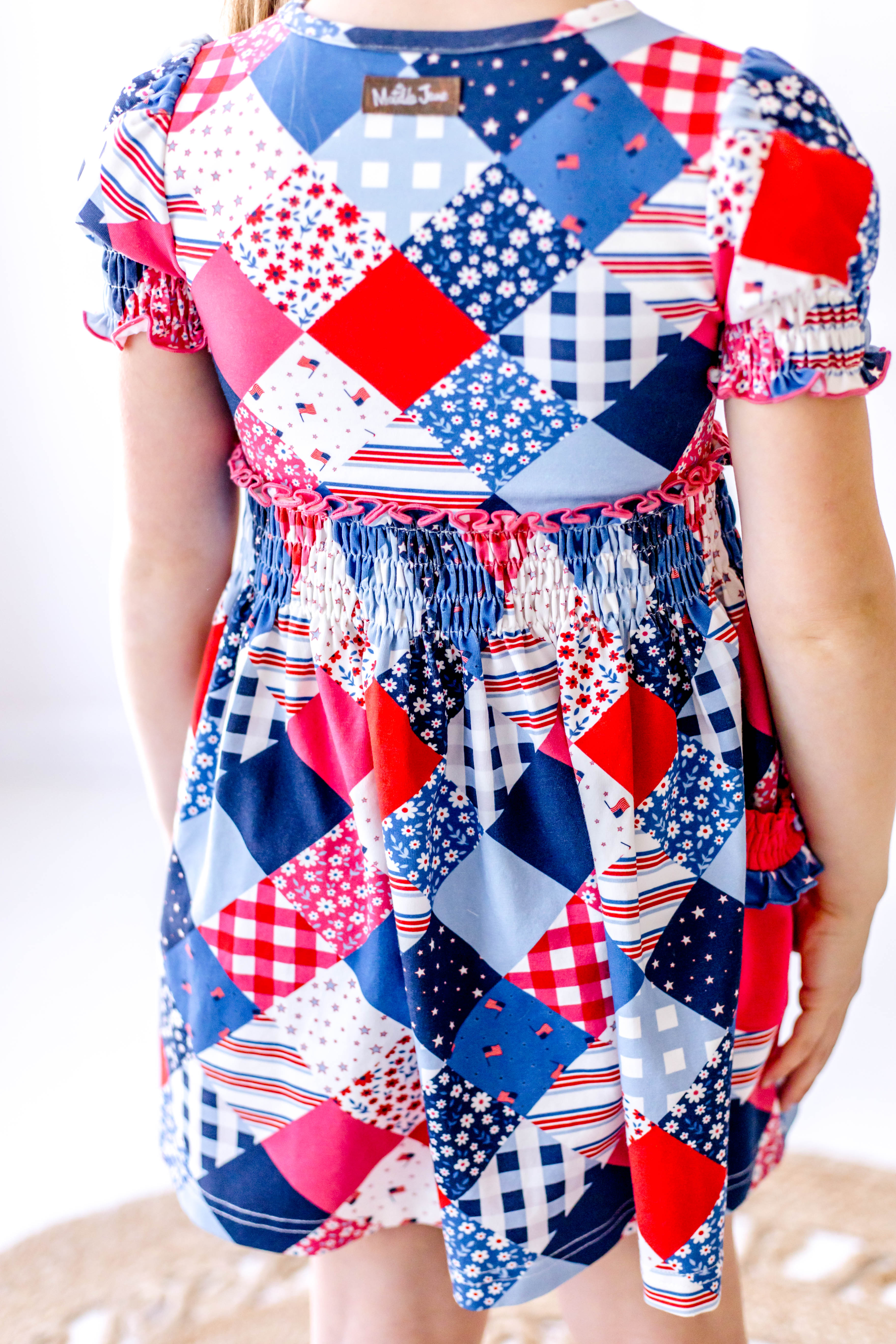 Stars And Stripes Stitched Lap Dress