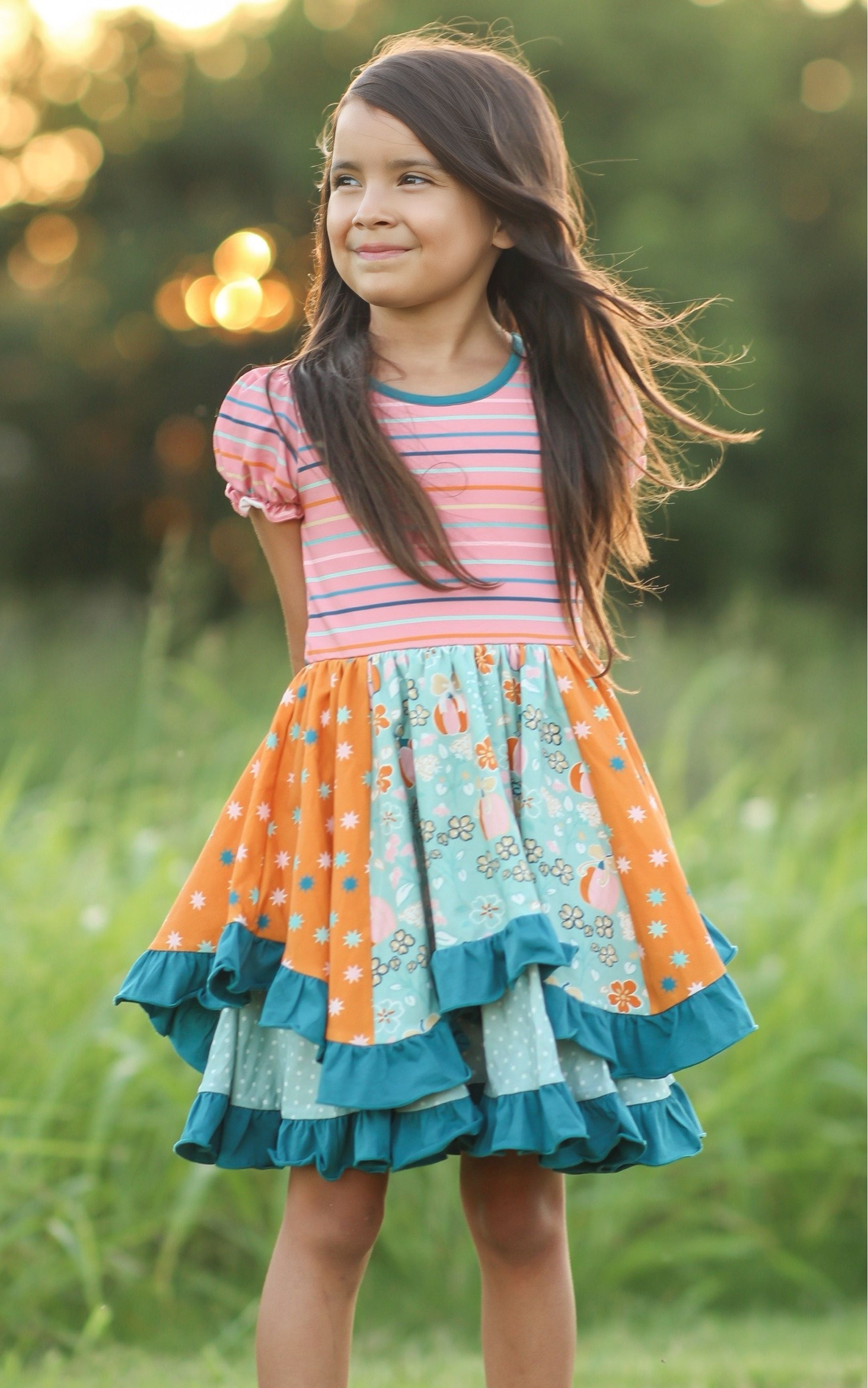 Pumpkin Parade Ruffle Dress