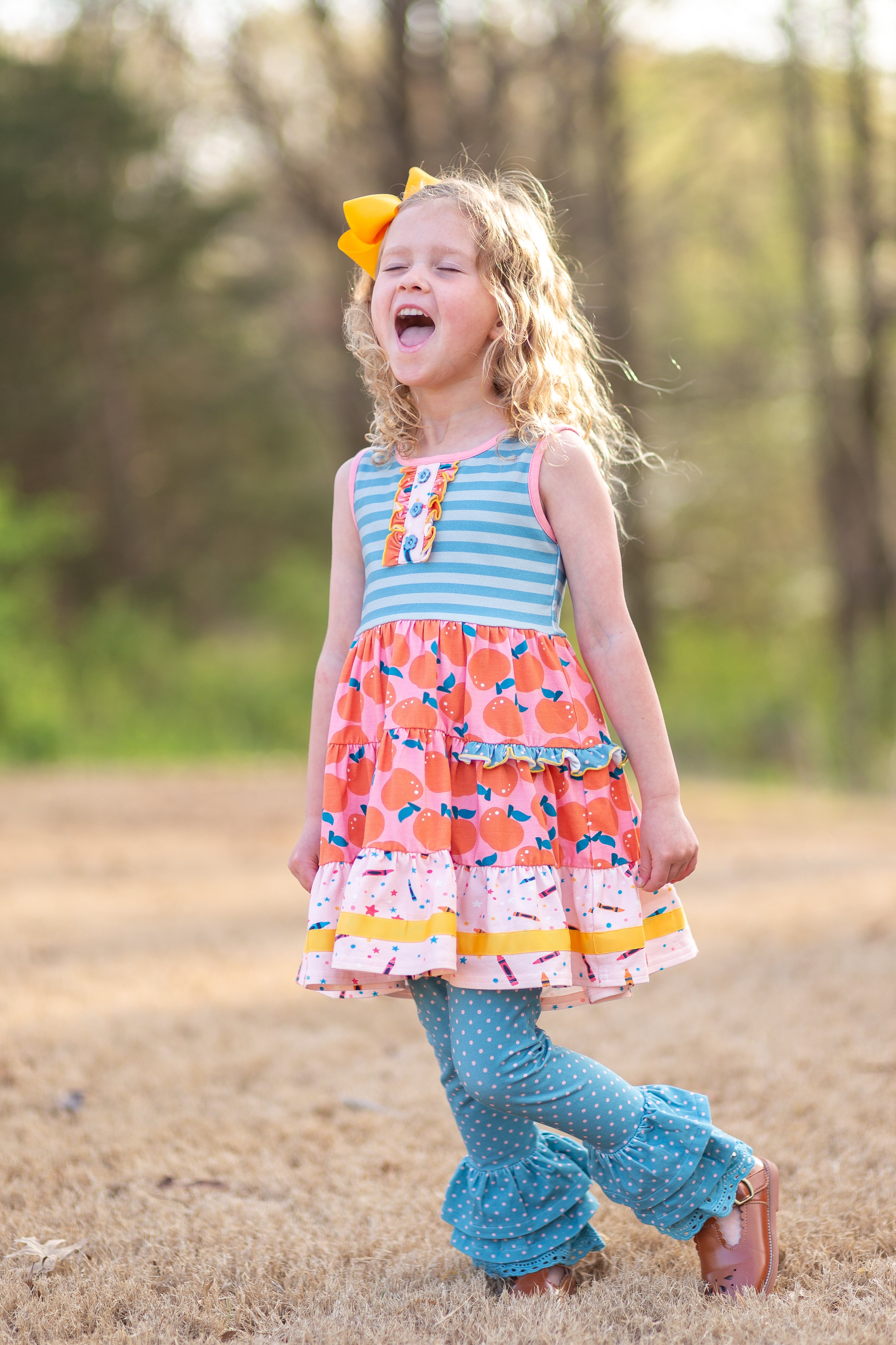 Apple of My Eye Button Dress (Pre-Order)