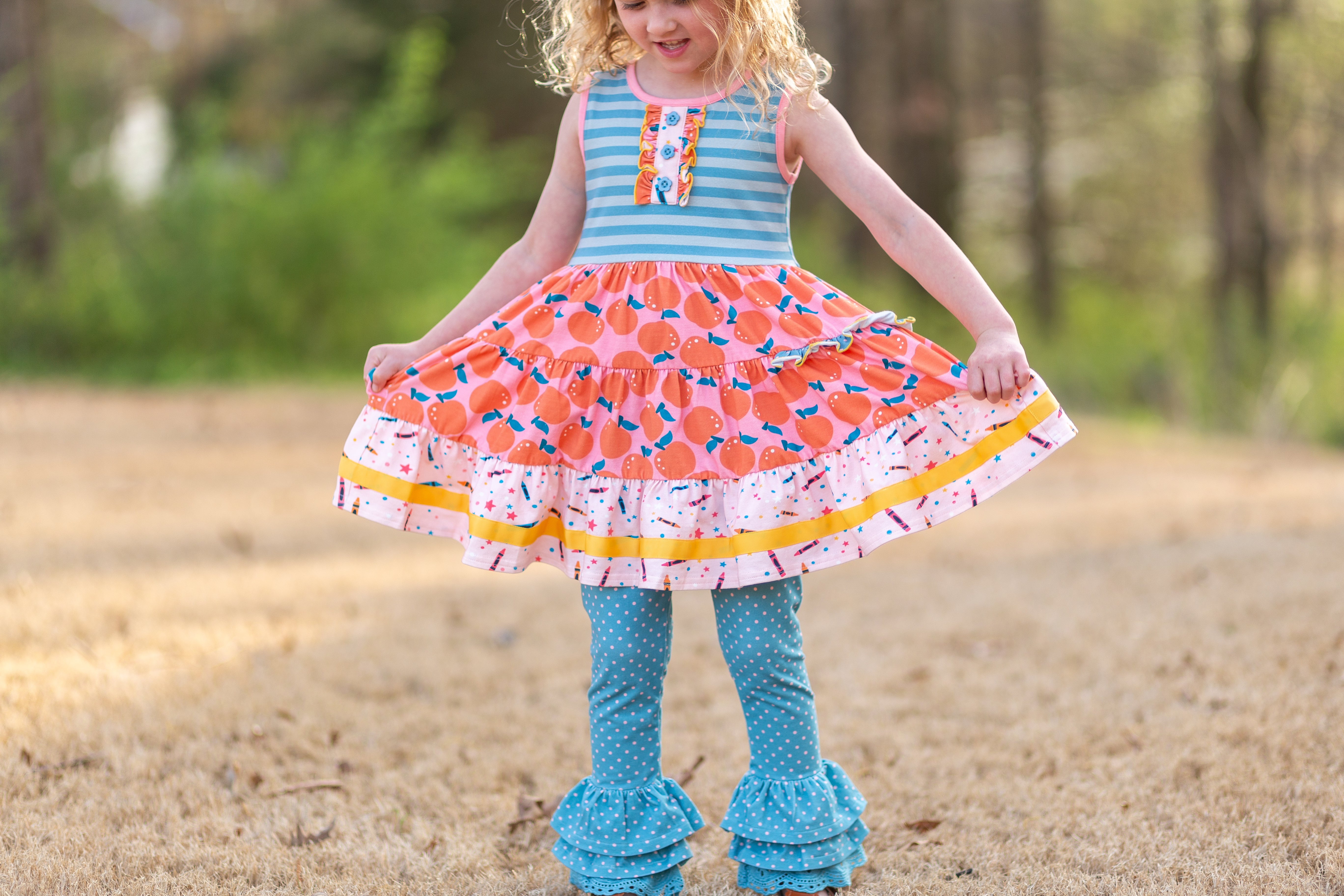 Apple of My Eye Button Dress (Pre-Order)