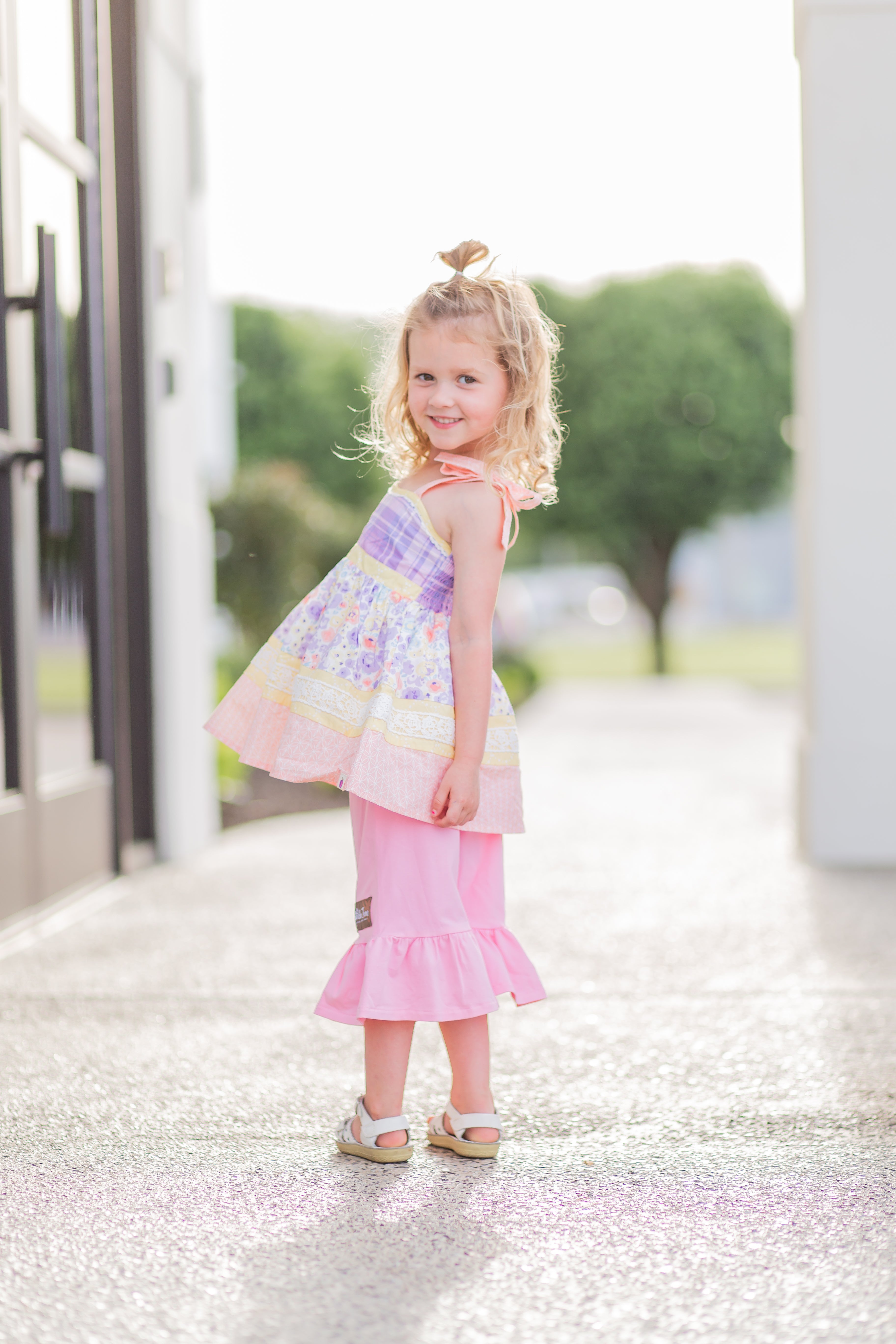 Matilda Jane Outfit Pink Ruffle Tunic And on sale Big Ruffles Size 8