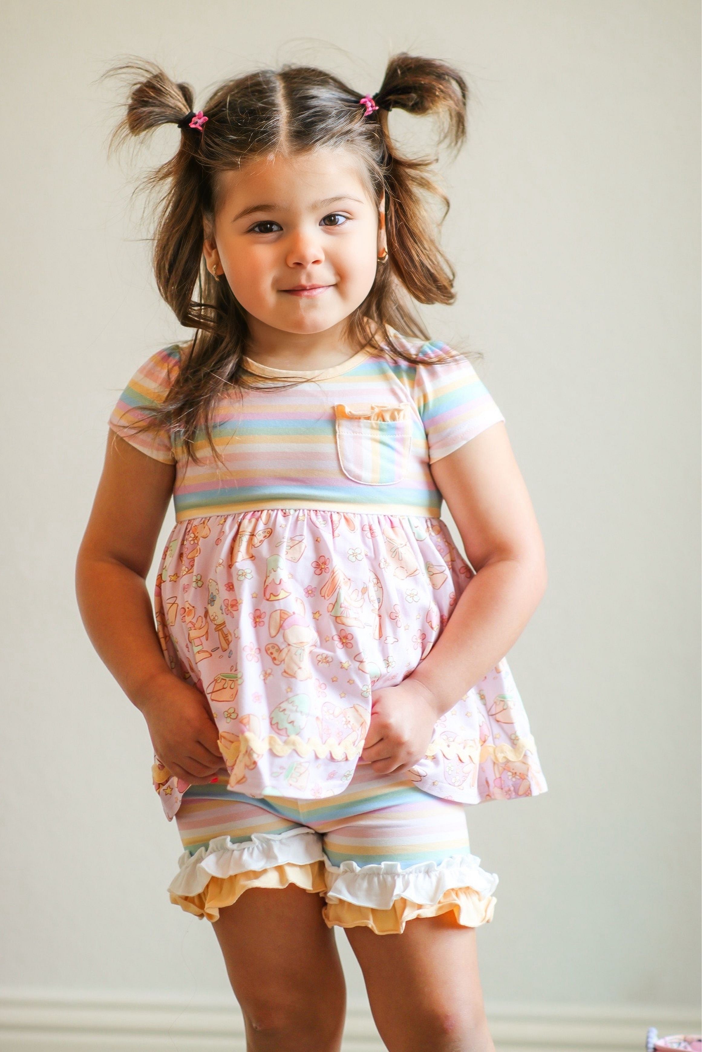 Hoppy Rainbow Ruffle Shorties