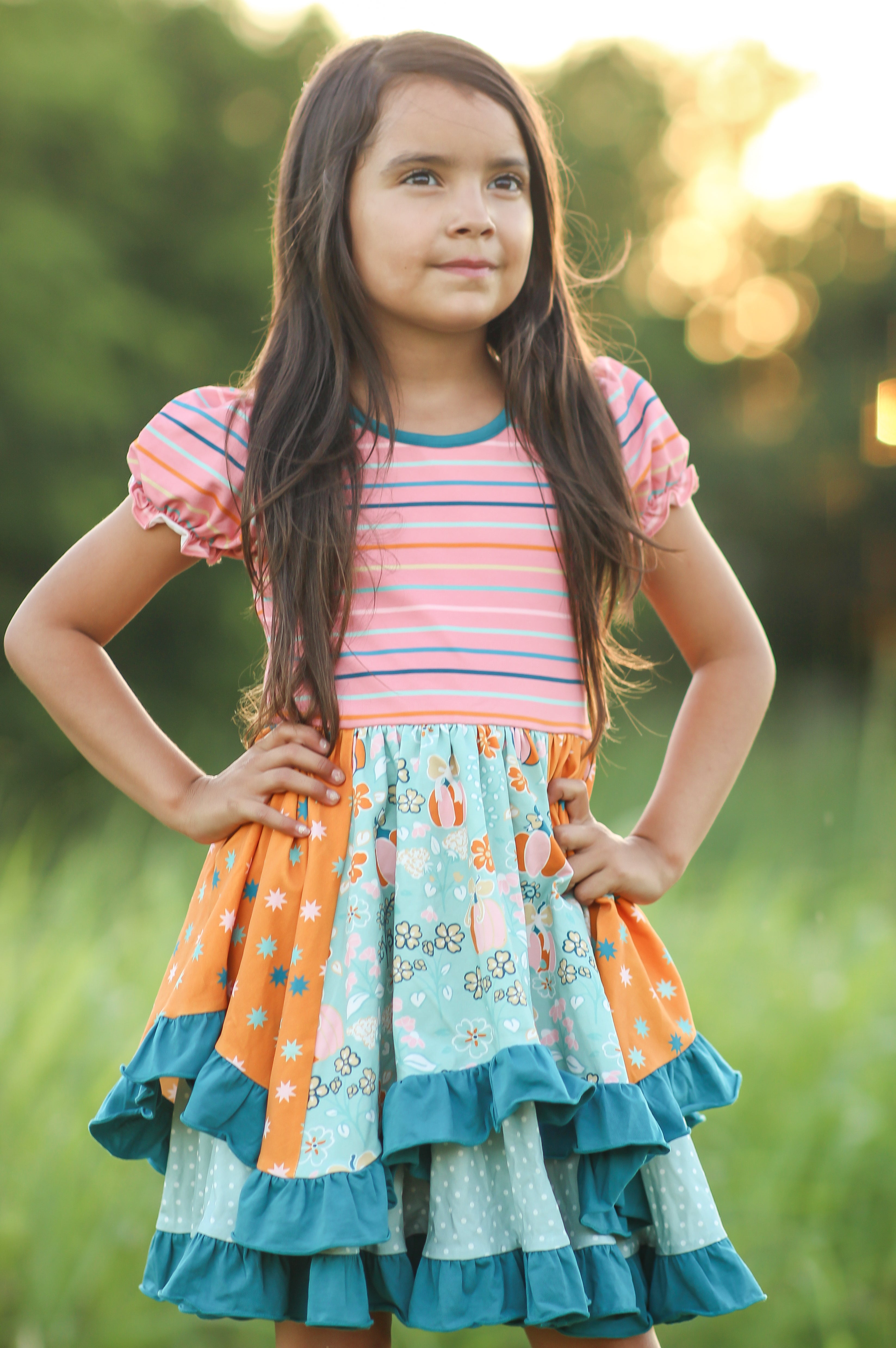Pumpkin Parade Ruffle Dress