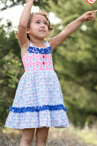 Once Upon A Flag Ruffle Dress (Pre-Order)