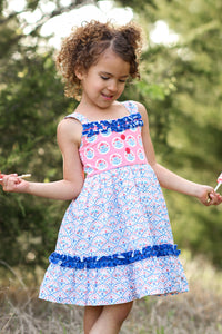 Once Upon A Flag Ruffle Dress (Pre-Order)