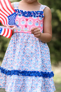 Once Upon A Flag Ruffle Dress (Pre-Order)