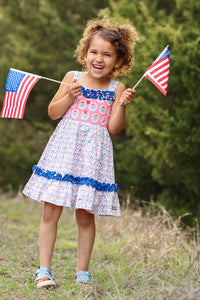 Once Upon A Flag Ruffle Dress (Pre-Order)