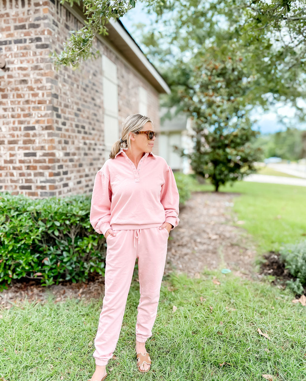 Womens Tickled Pink Jogger Set