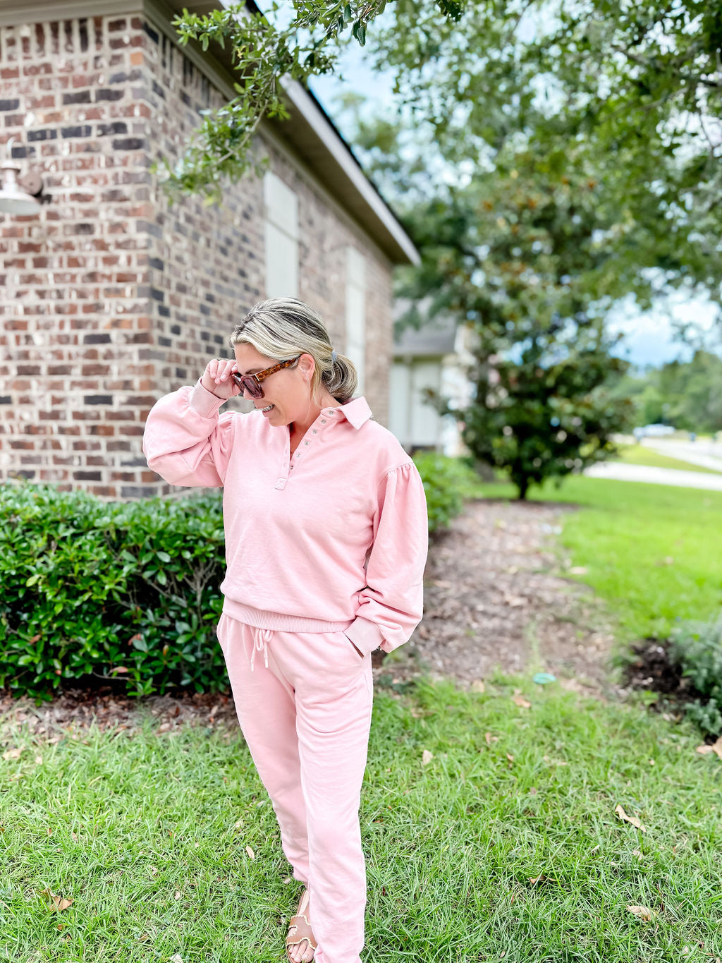 Womens Tickled Pink Jogger Set