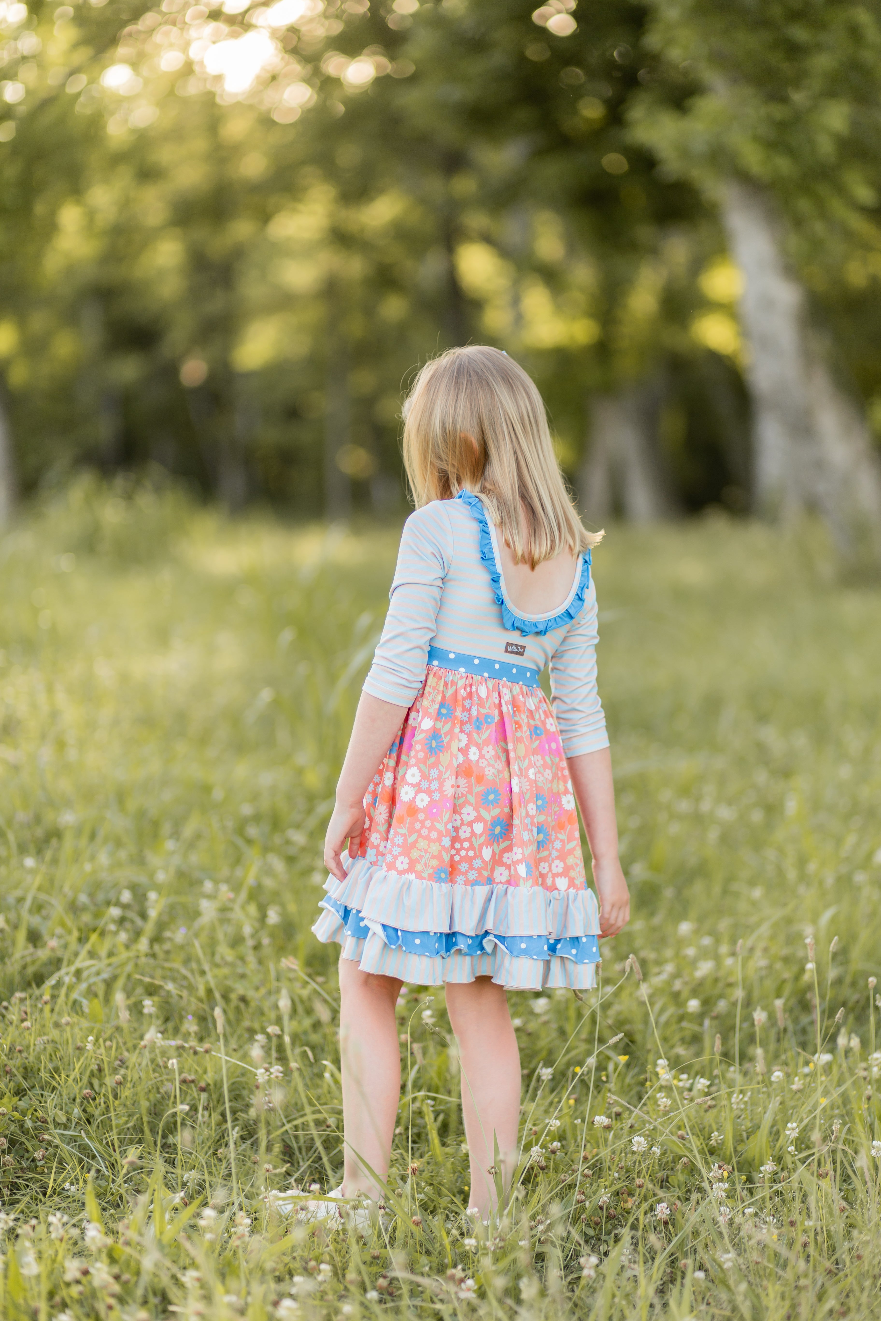 Playful Poppies Ruffle Dress