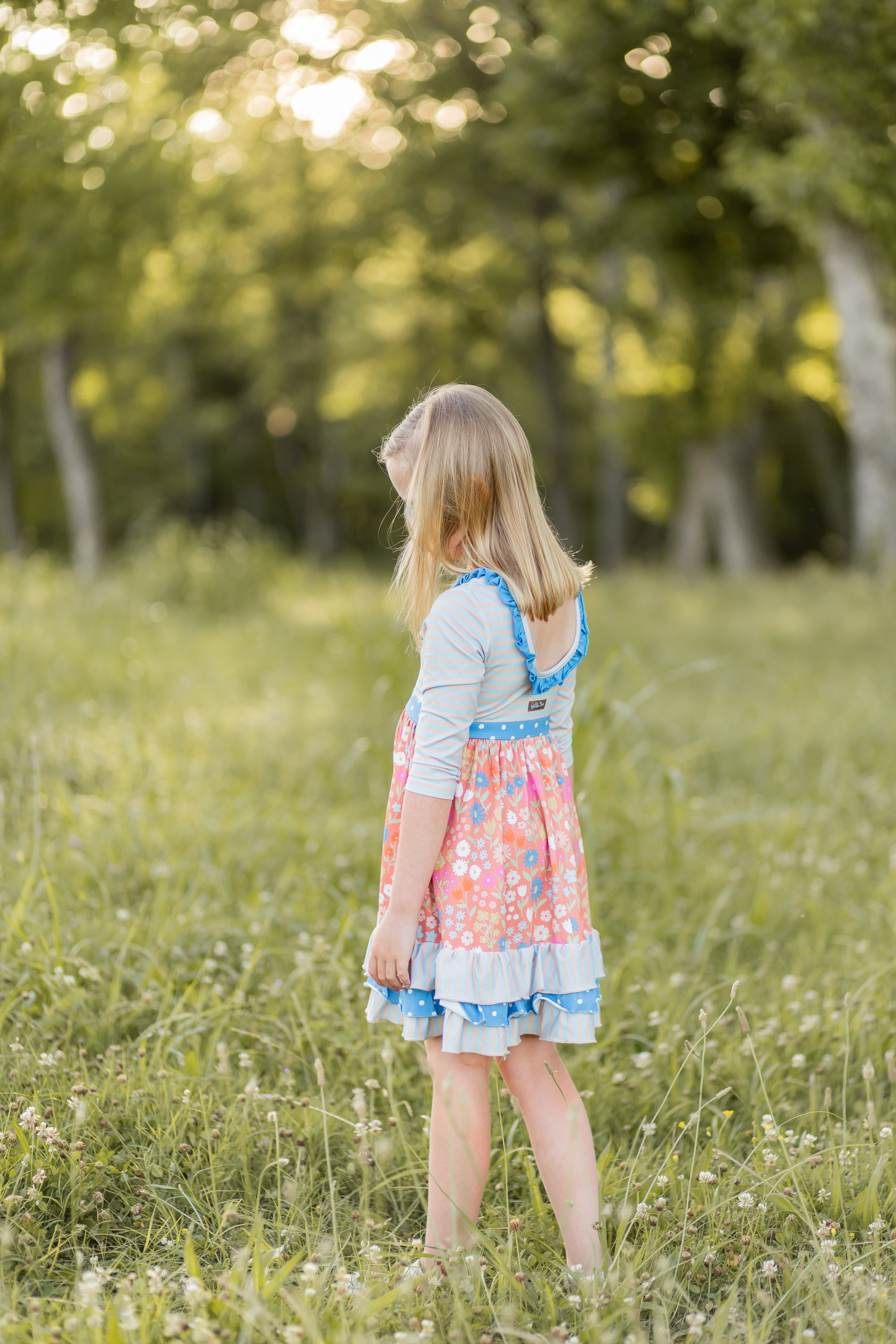 Playful Poppies Ruffle Dress