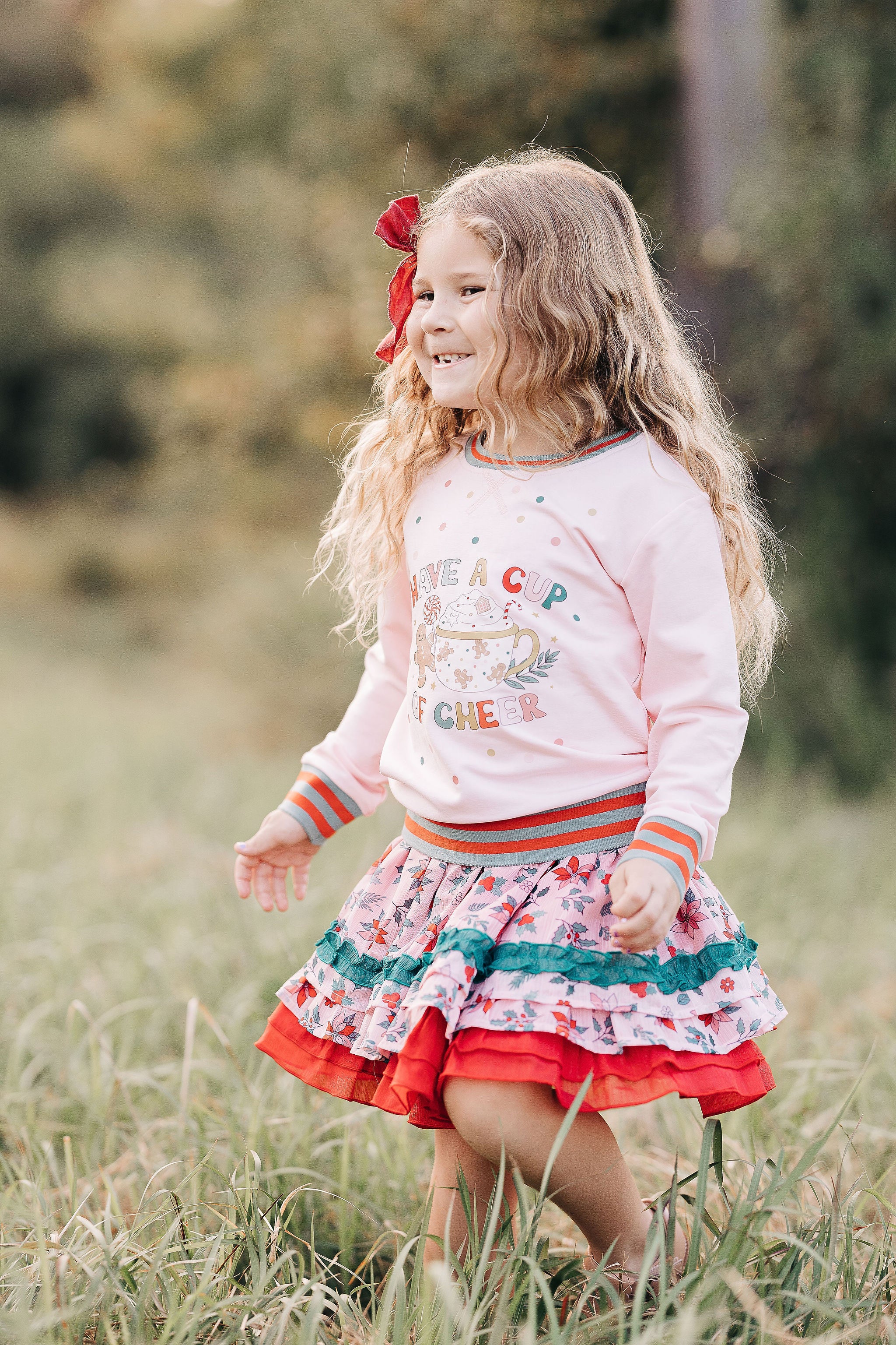 Poinsettia Prance Skirt