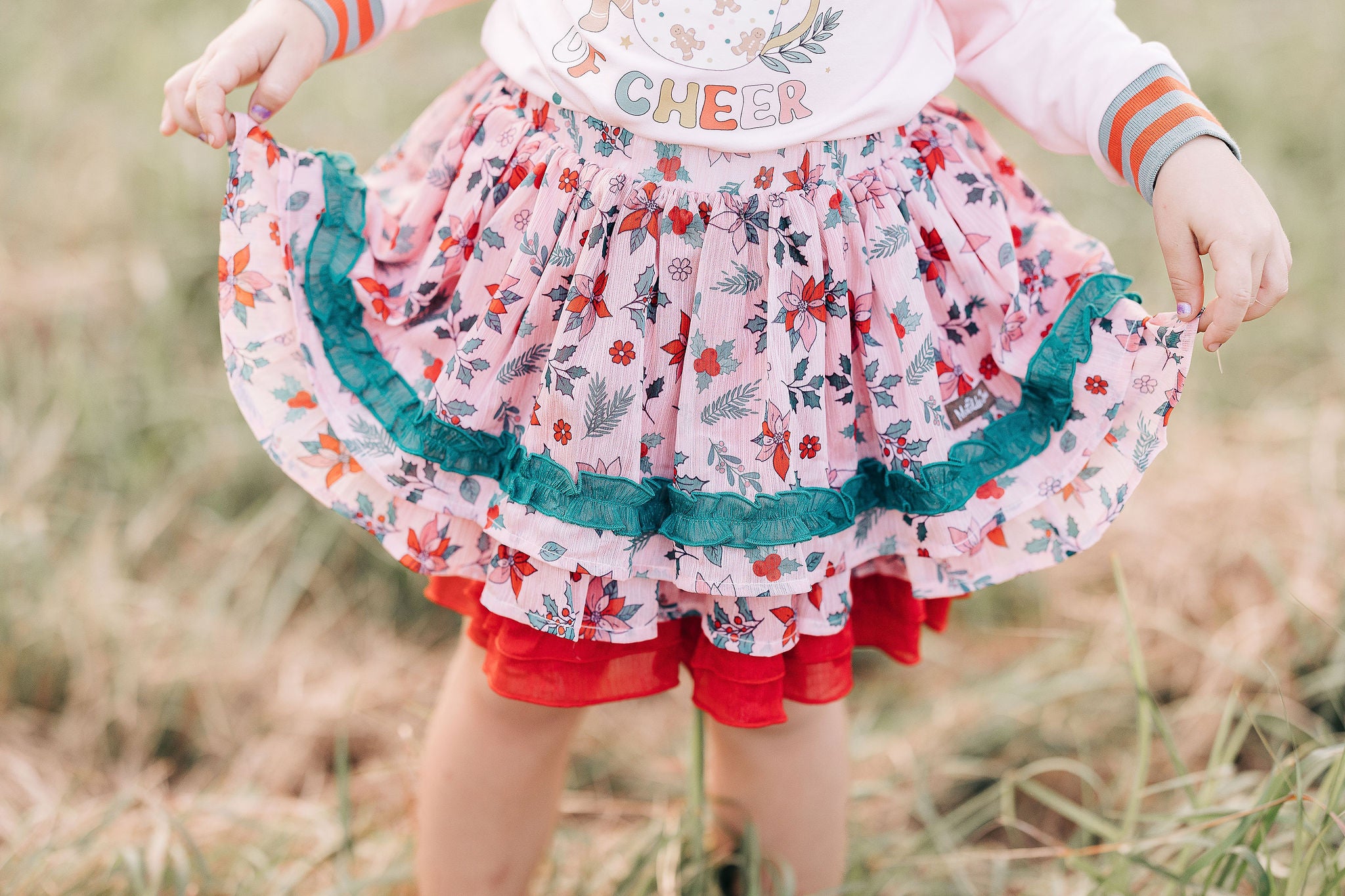 Poinsettia Prance Skirt