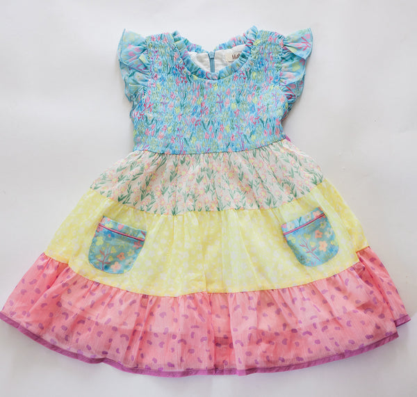 Joyful Jamboree Tiered Shimmer Dress (Pre-Order)