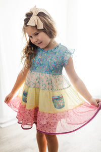 Joyful Jamboree Tiered Shimmer Dress