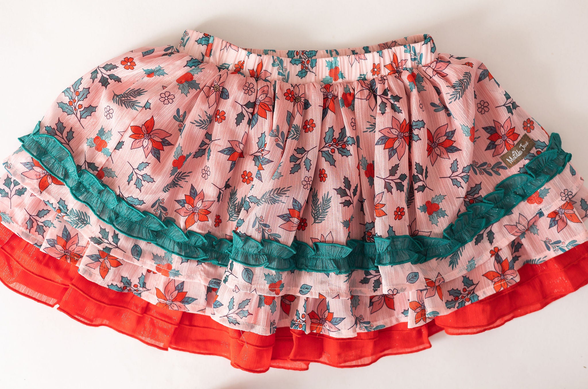 Poinsettia Prance Skirt