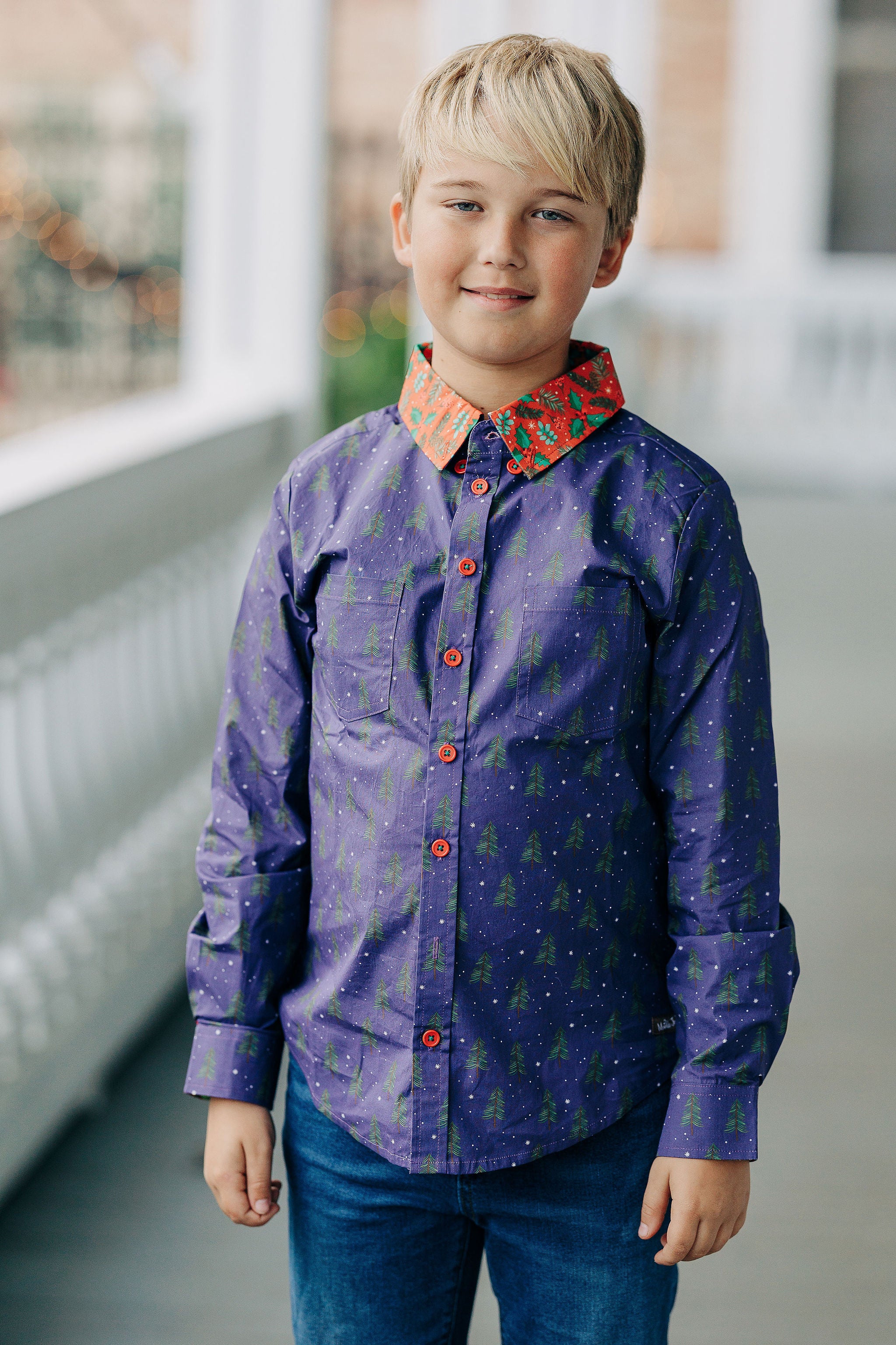 Boy's Button Shirt - Festive Little Wonders