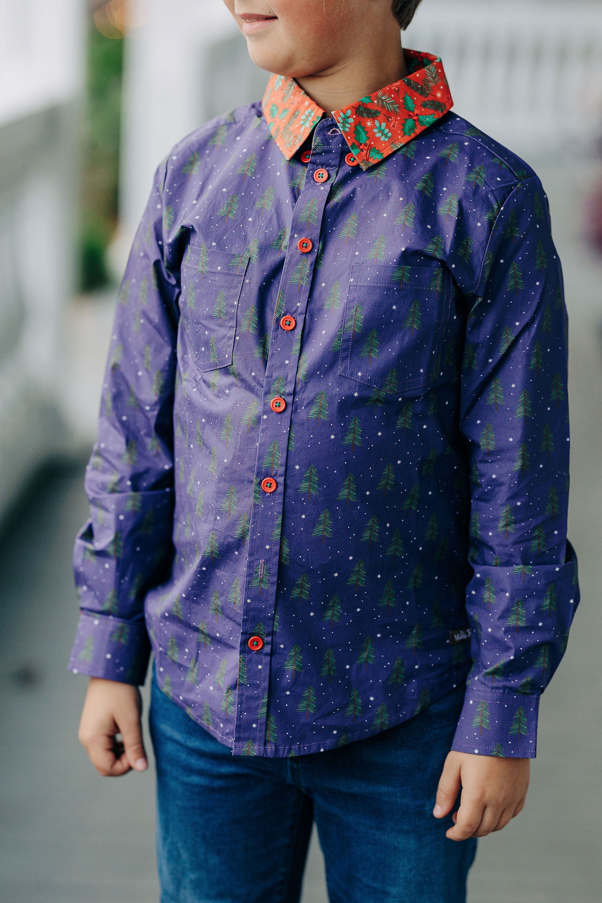 Boy's Button Shirt - Festive Little Wonders