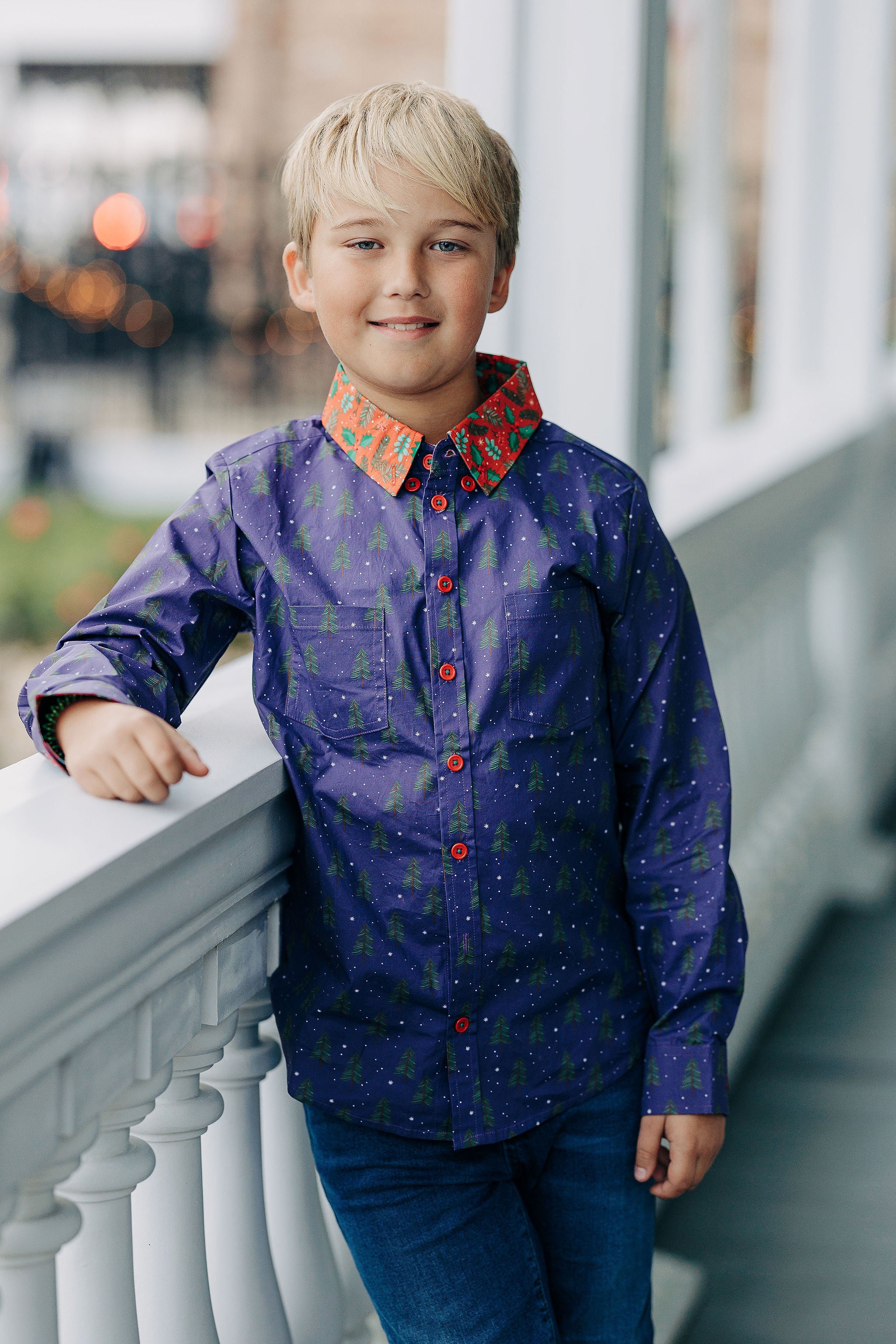 Boy's Button Shirt - Festive Little Wonders